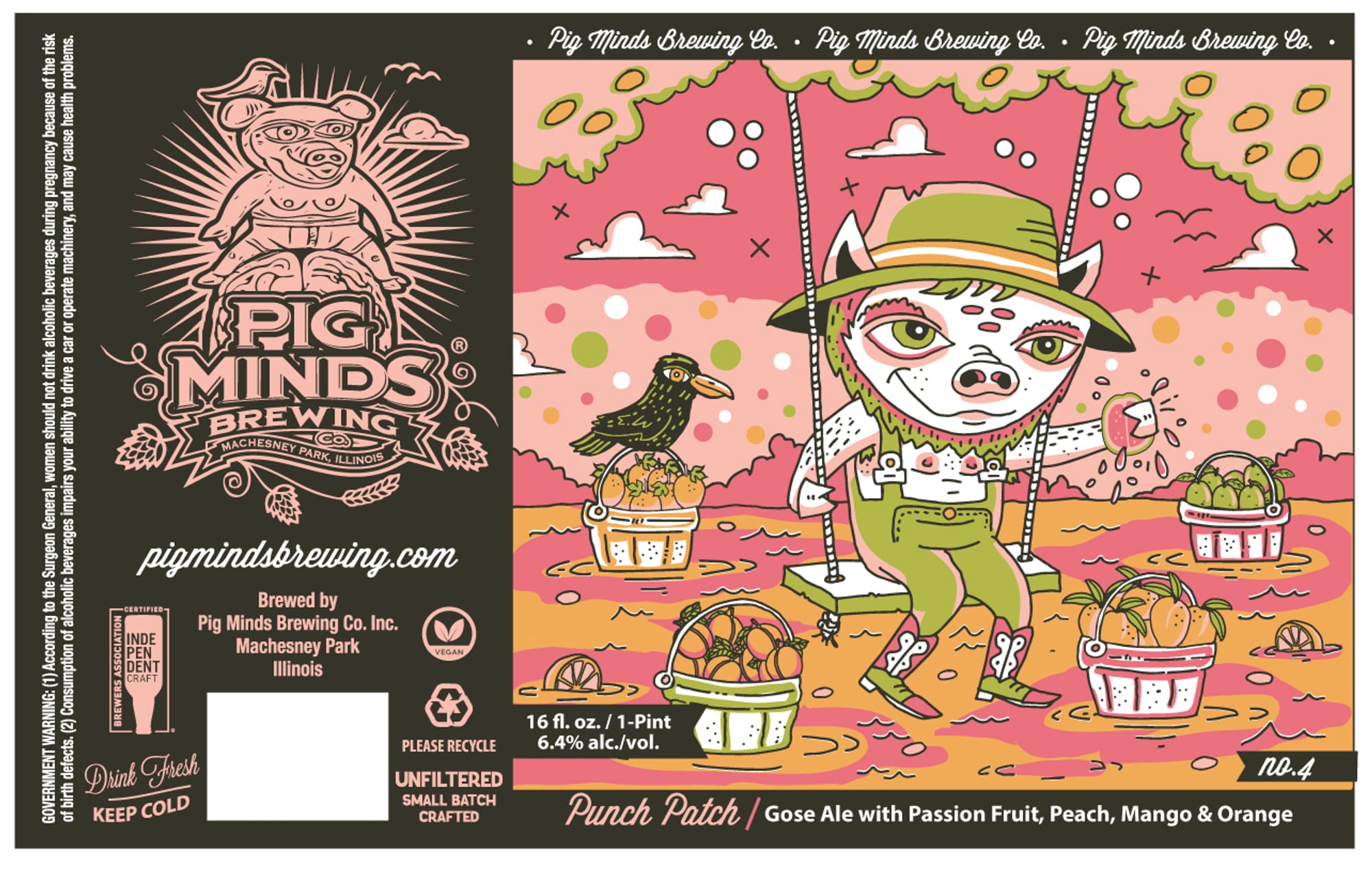 Punch Patch by Pig Minds Brewing Co. - beer label