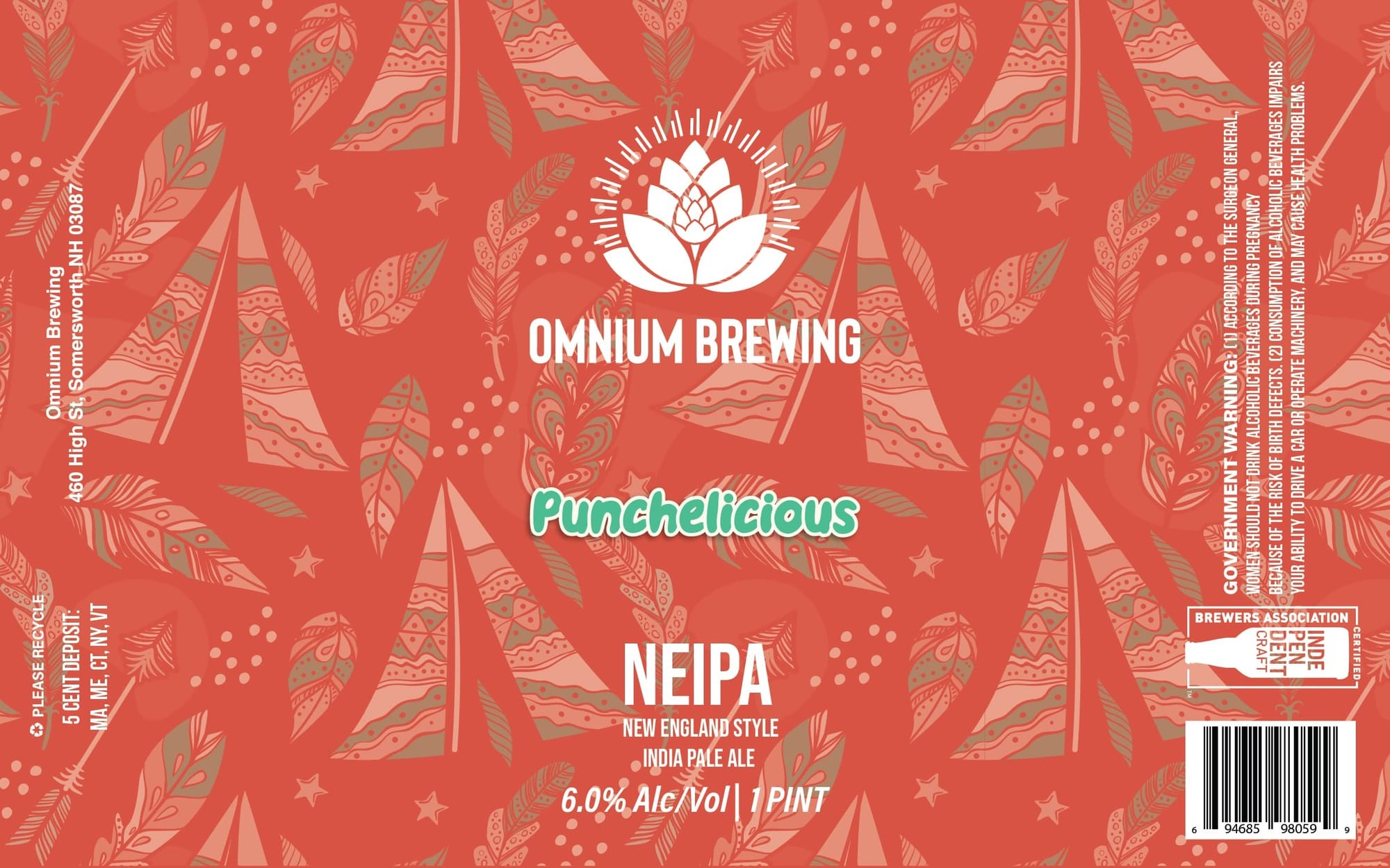 Punchelicious by Omnium Brewing - beer label