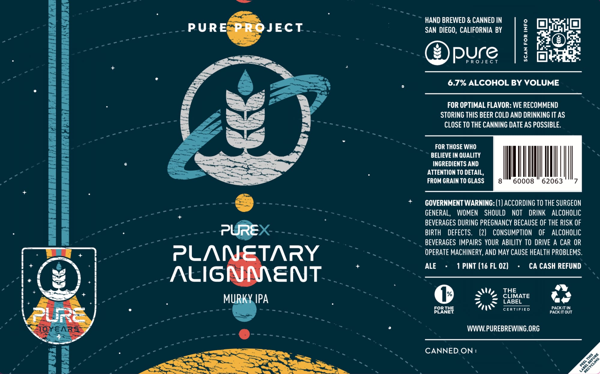 Planetary Alignment by Pure Project - beer label