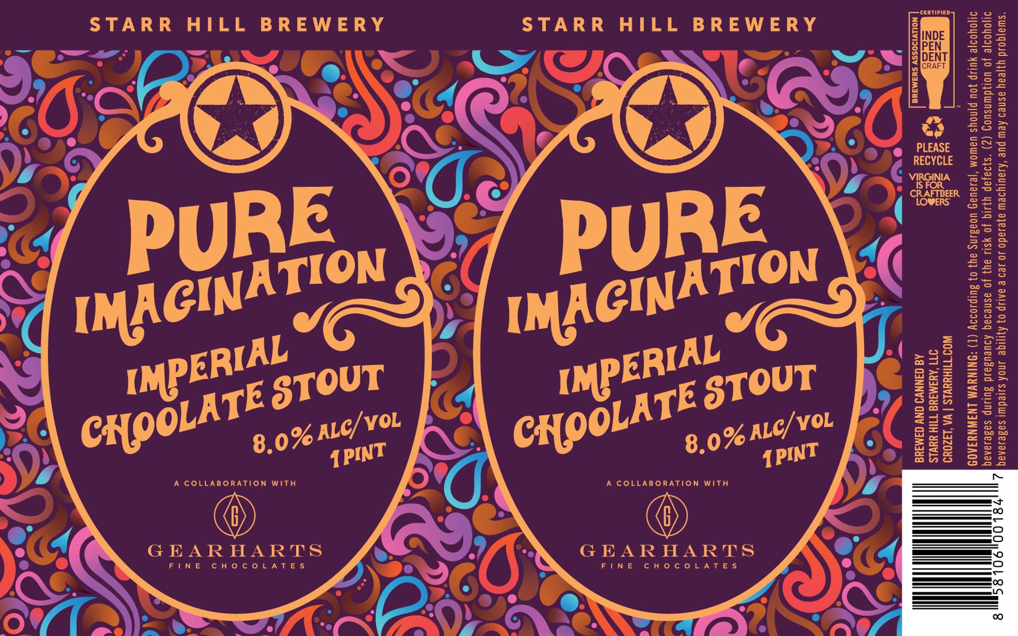 Pure Imagination by Starr Hill Brewery - beer label