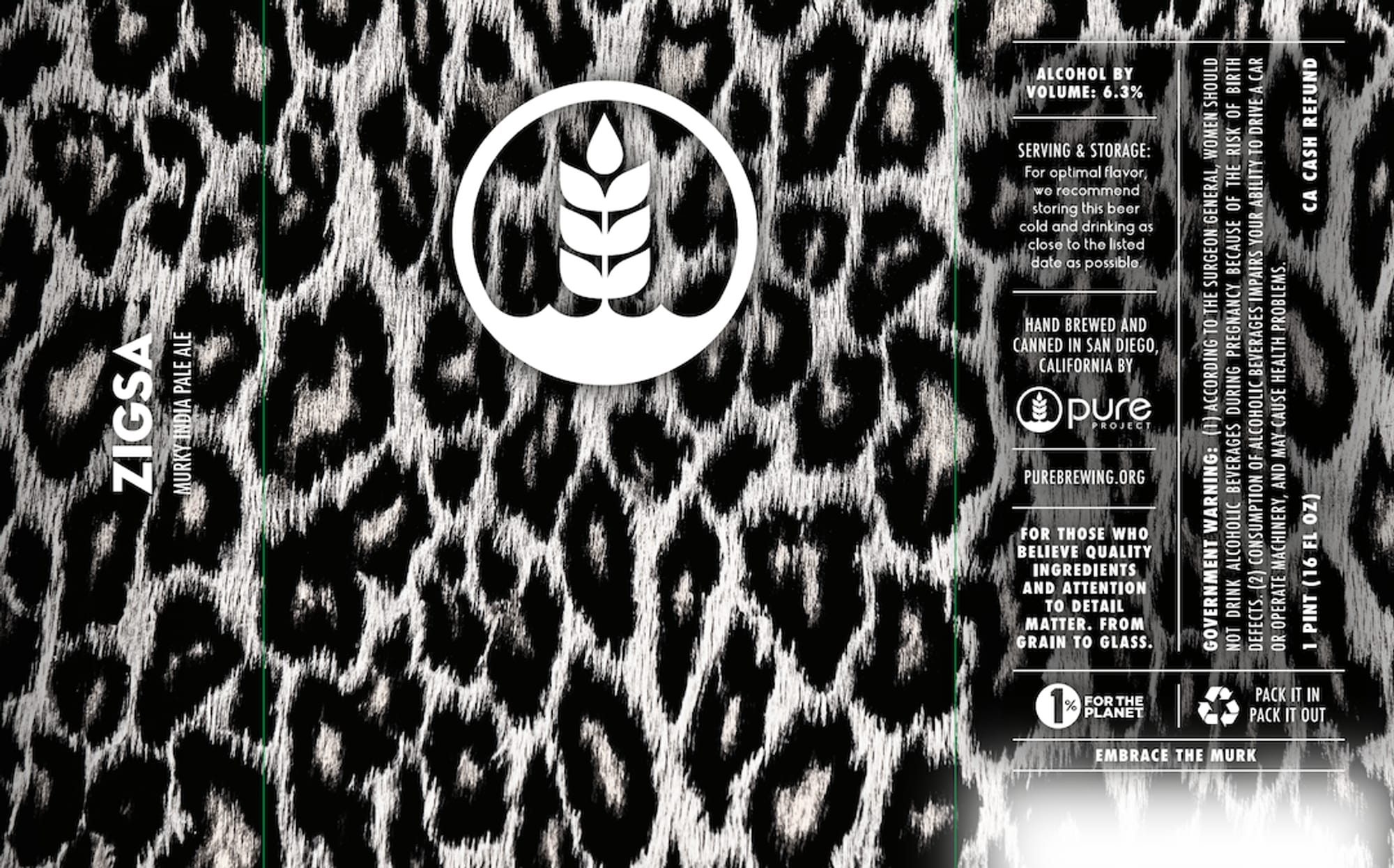 Zigsa by Pure Project - beer label