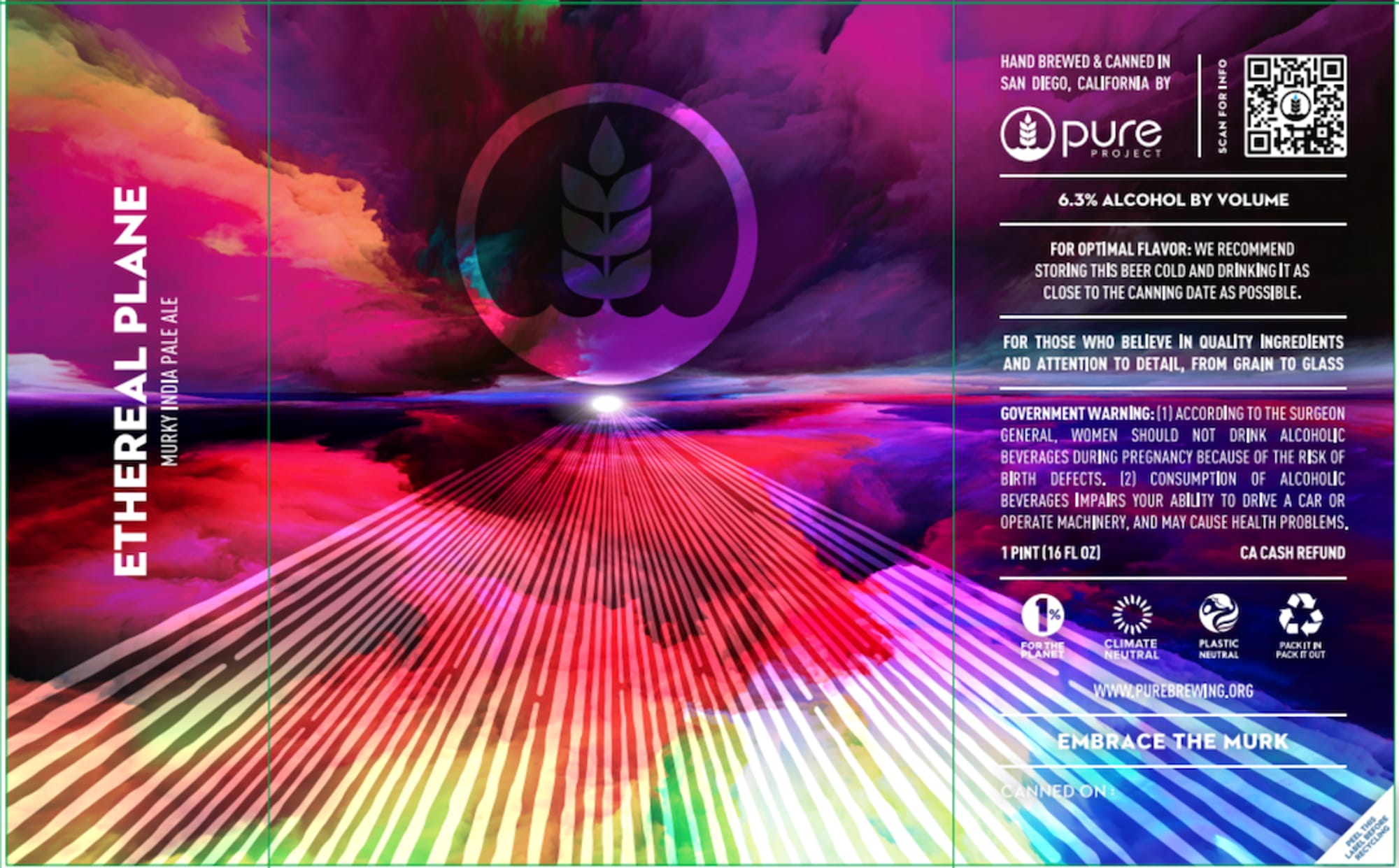 Ethereal Plane by Pure Project - beer label