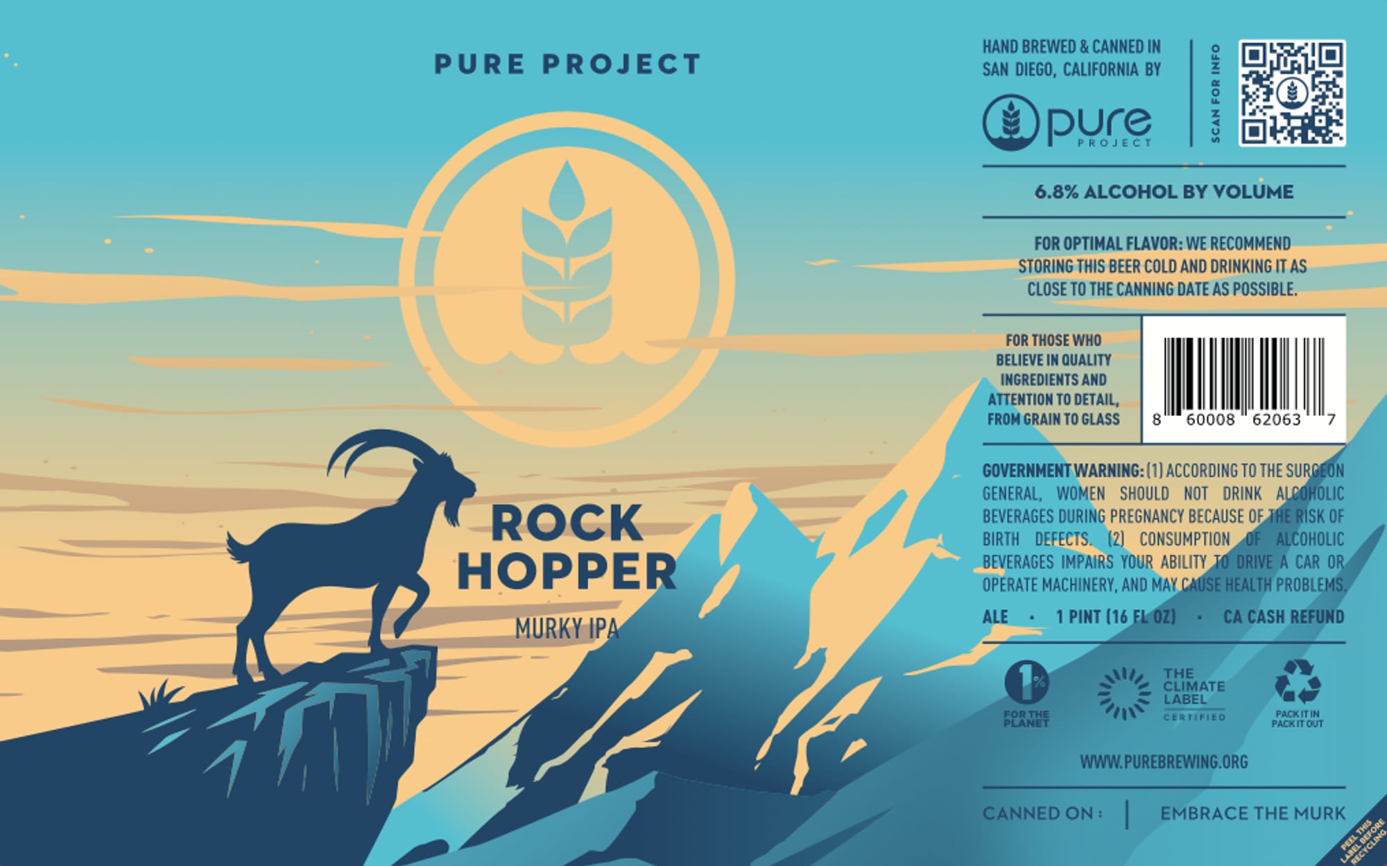 Rock Hopper by Pure Project - beer label