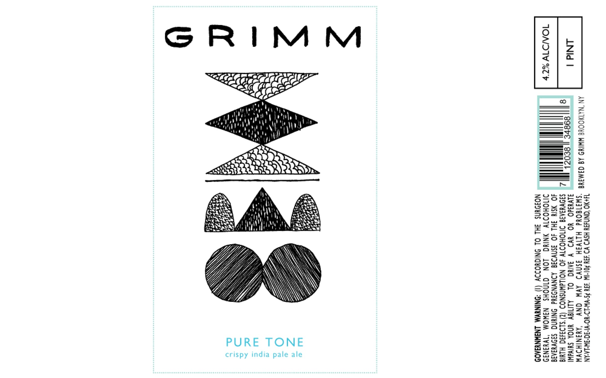 Pure Tone by Grimm Artisanal Ales - beer label