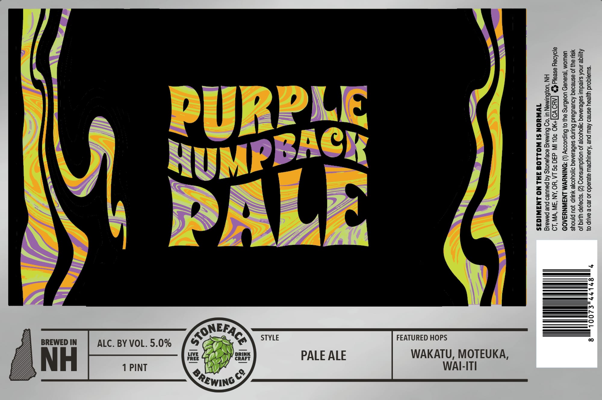 Purple Humpback by Stoneface Brewing Co. - beer label