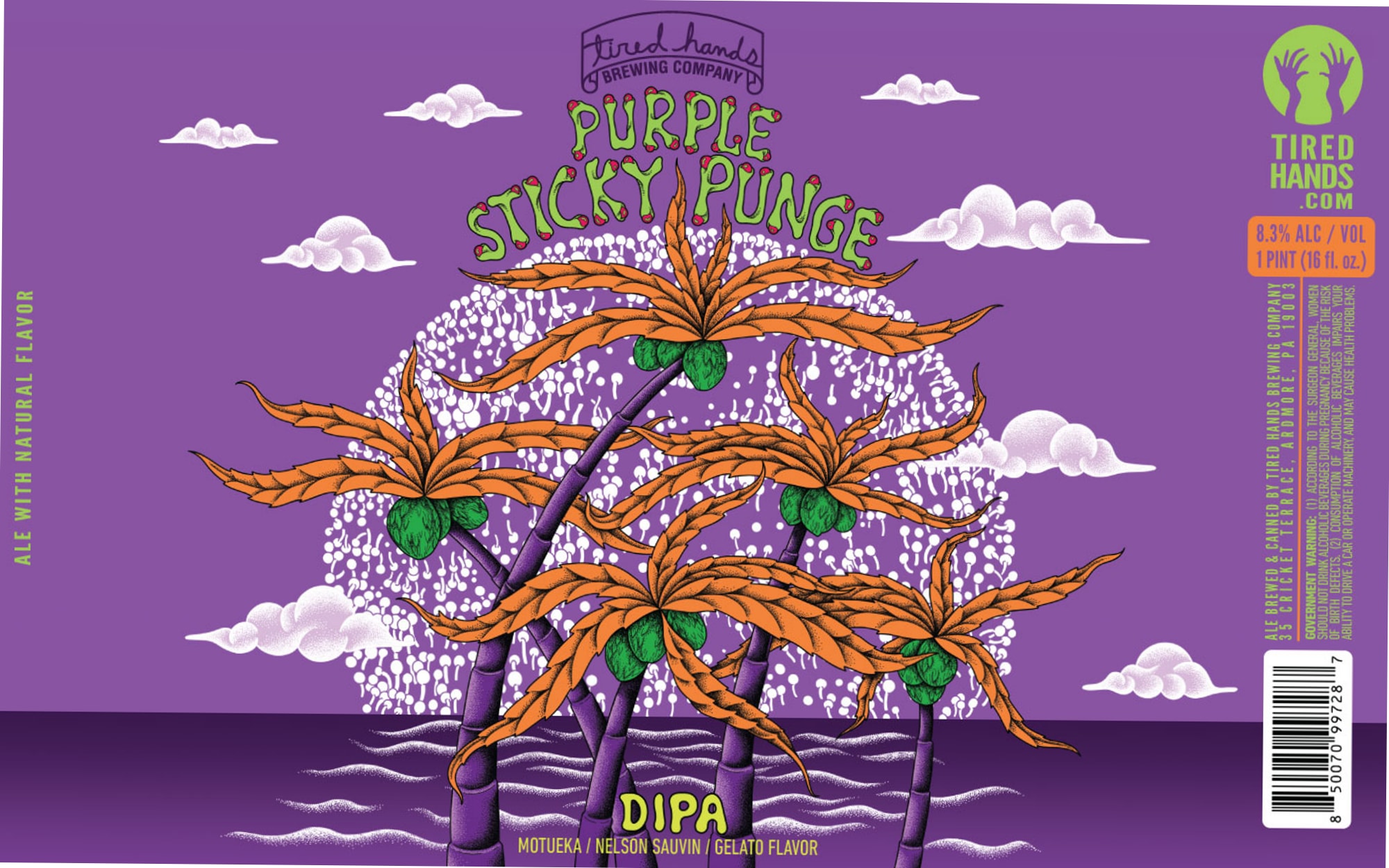 Purple Sticky Punge by Tired Hands Brewing Company - beer label