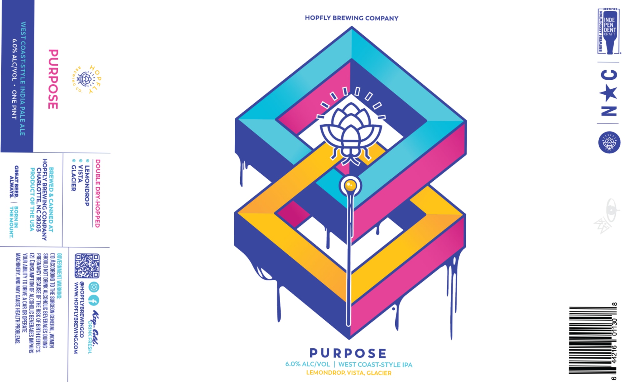 Purpose by Hopfly Brewing Company - beer label