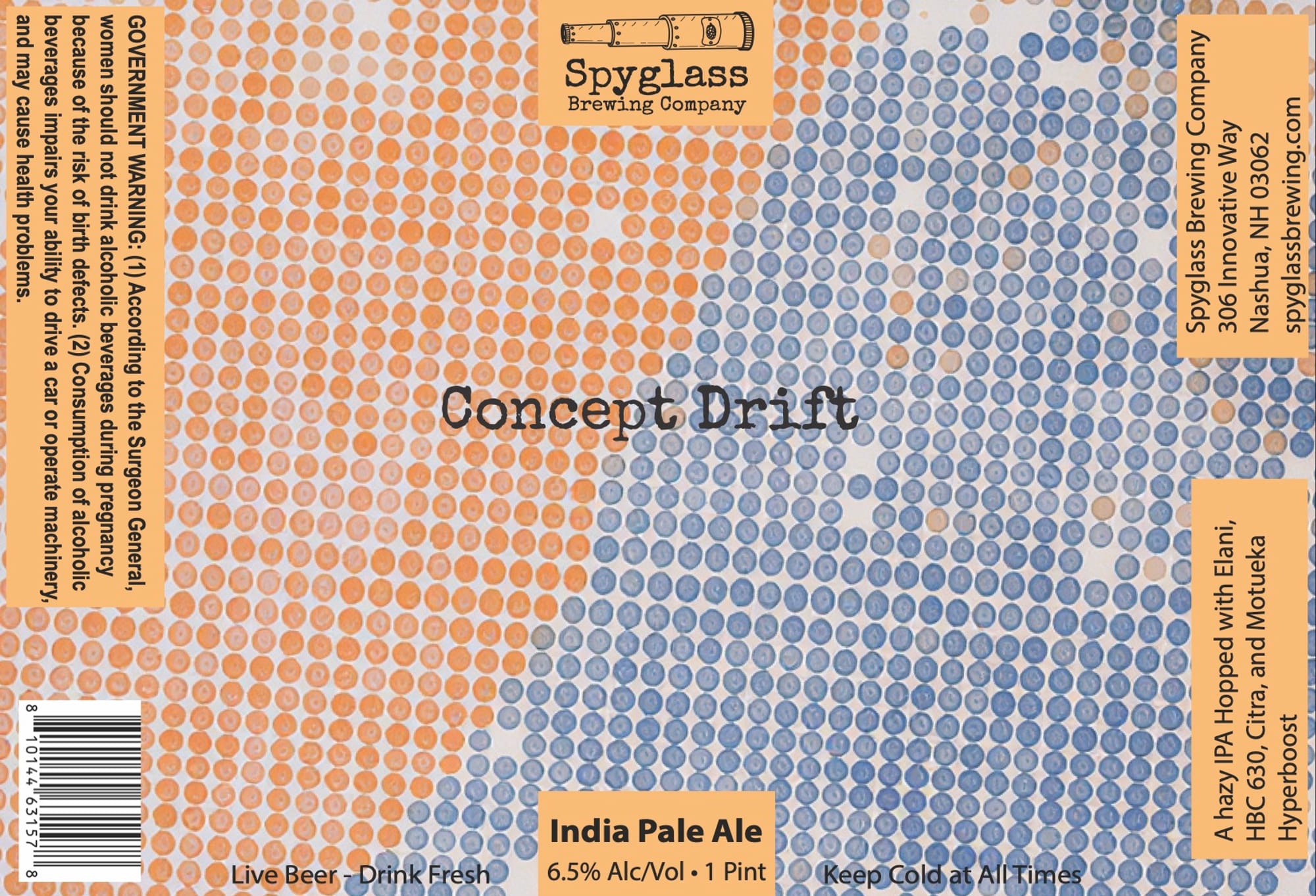 Concept Drift by Spyglass Brewing Company - beer label