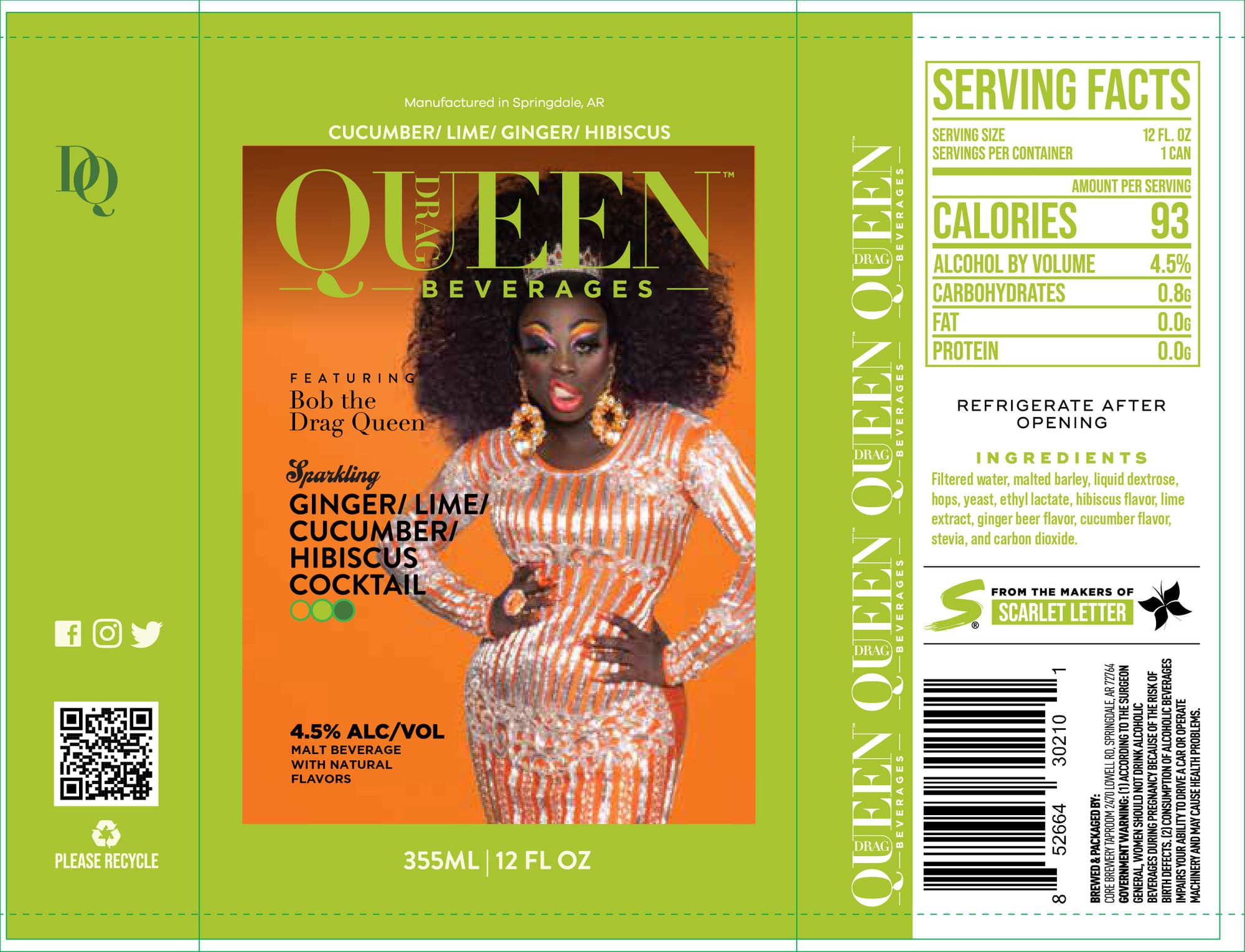Drag Queen by Queen Beverages - beer label