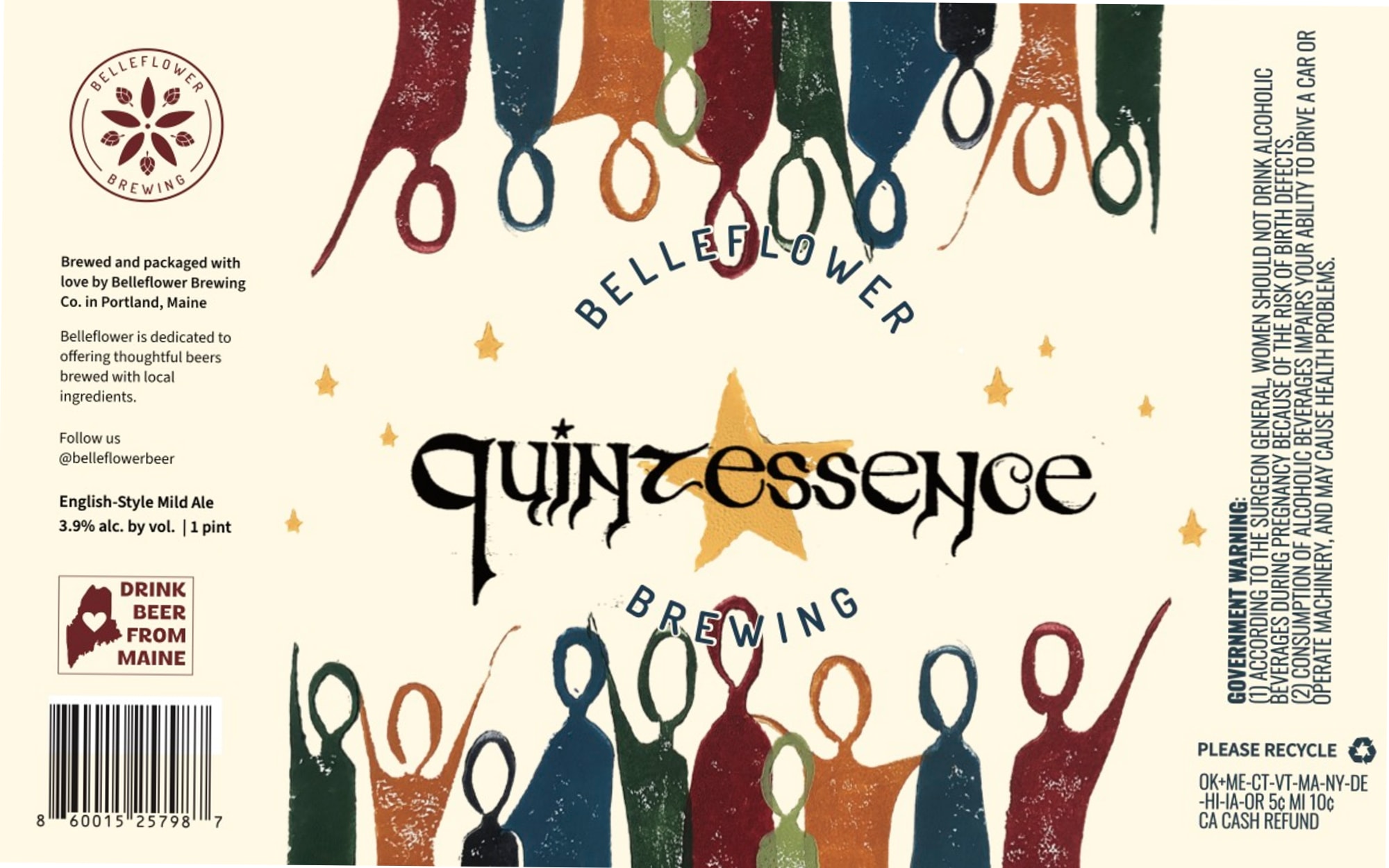 Quintessence by Belleflower Brewing - beer label