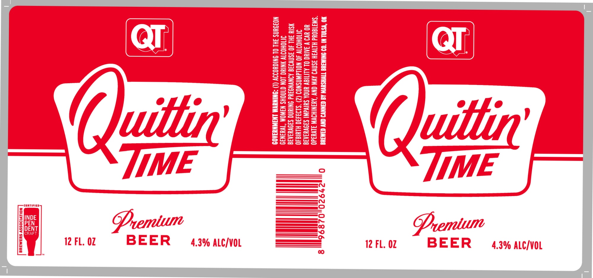 Quittin’ Time by Marshall Brewing Co. - beer label