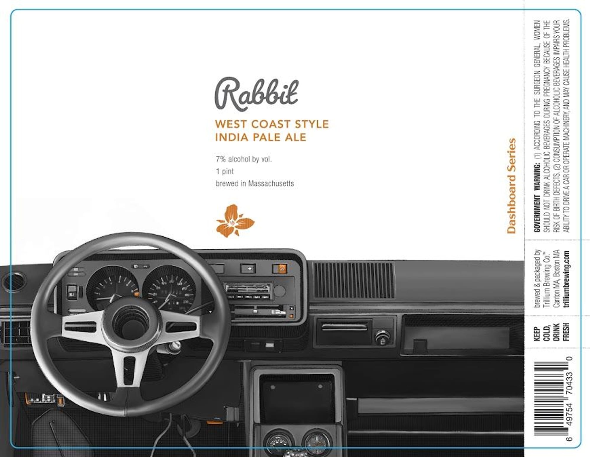 Rabbit by Trillium Brewing Company - beer label