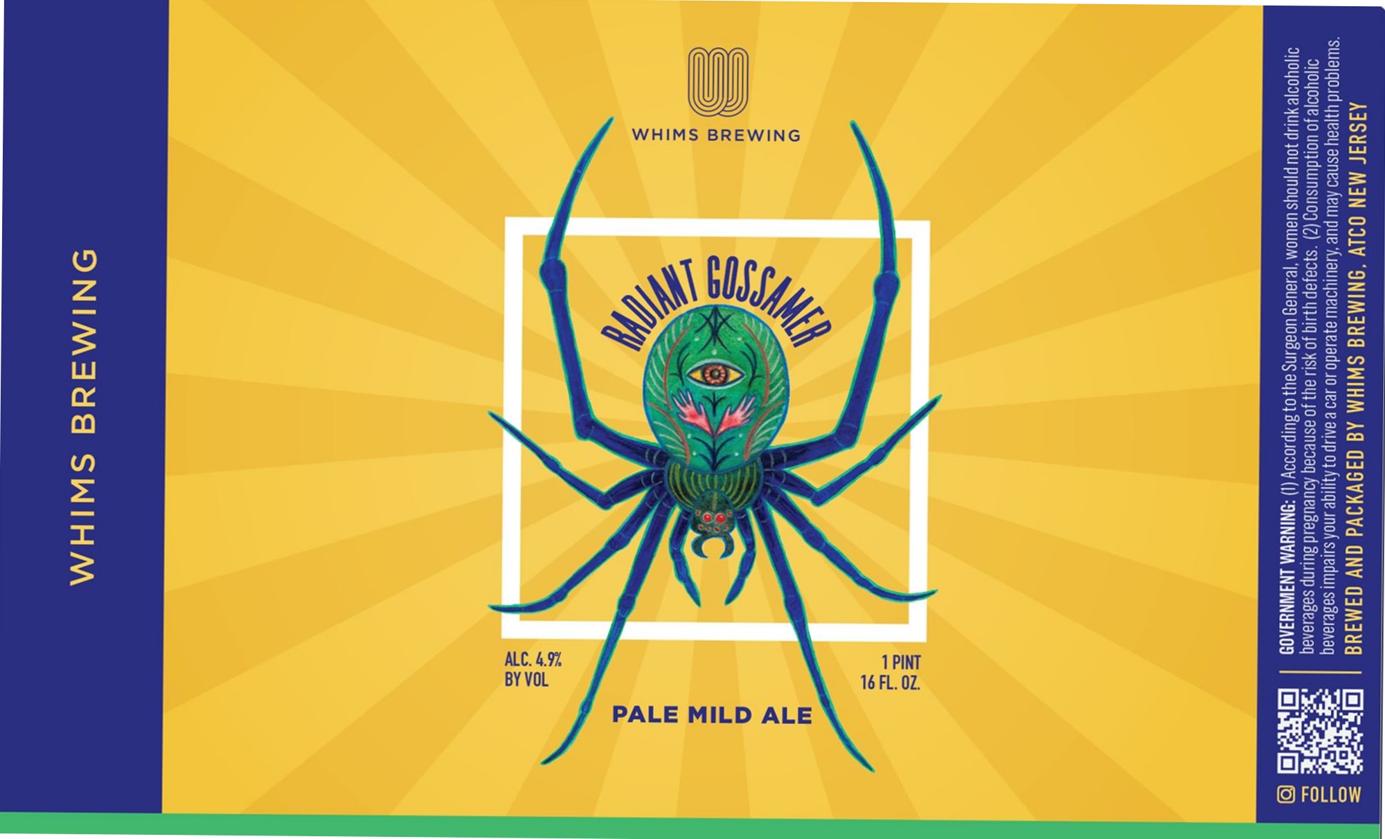 Radiant Gosamer by Whims Brewing - beer label