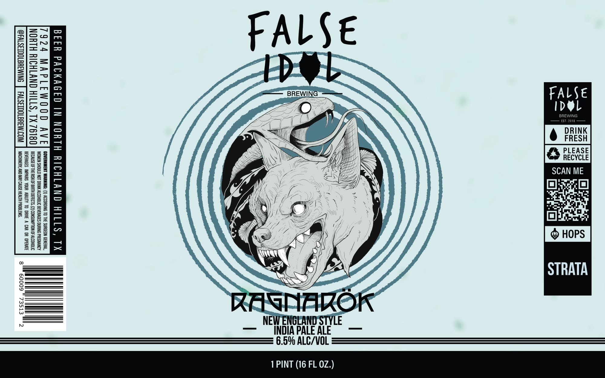 Ragnarök by False Idol Brewing - beer label