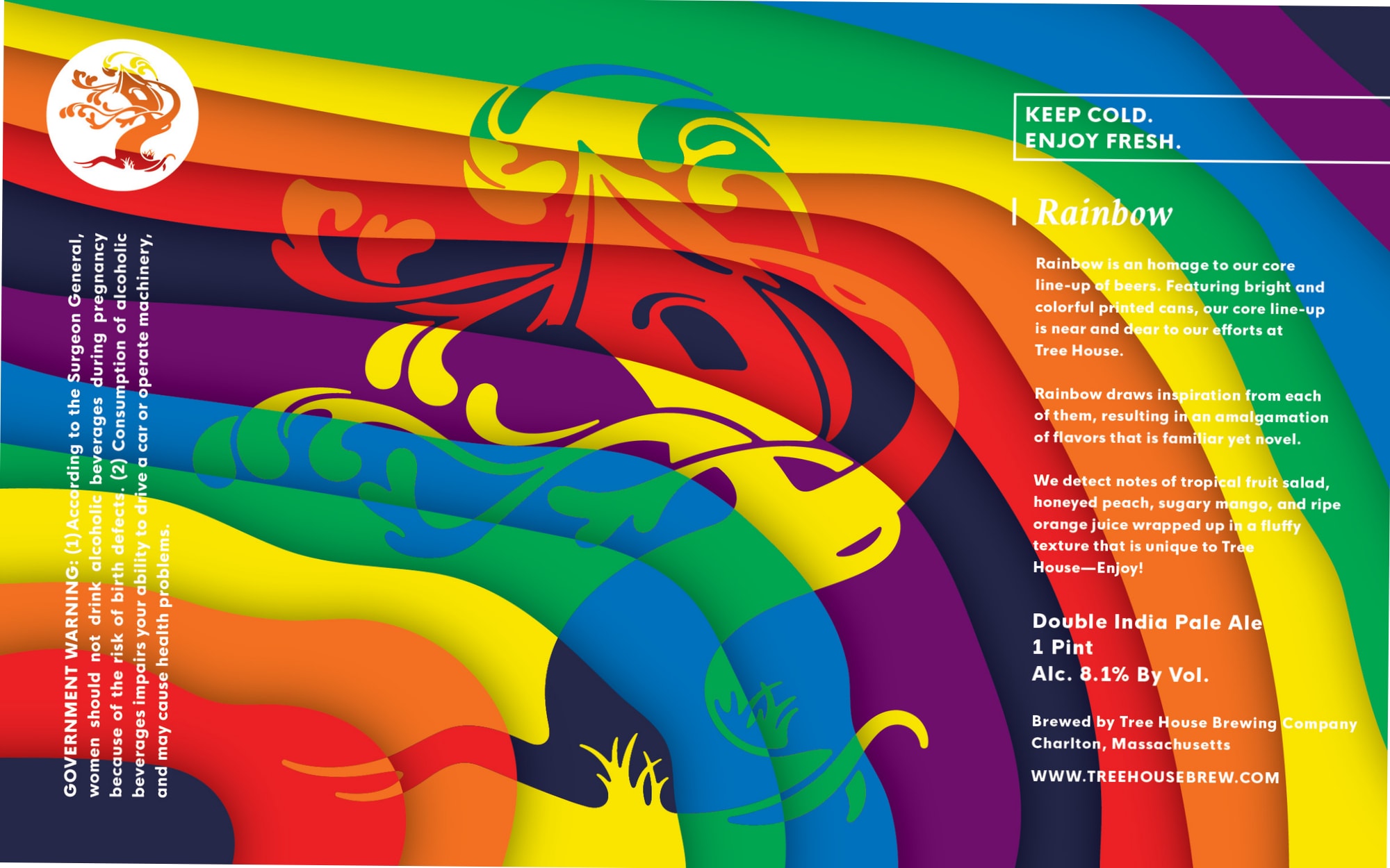 Rainbow by Tree House Brewing Company - beer label