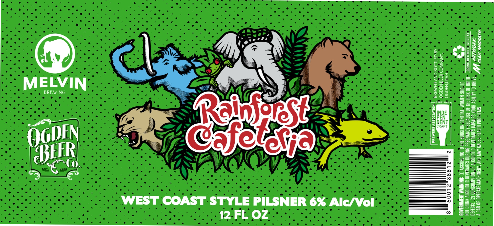 Rainforest Cafeteria by Melvin Brewing - beer label