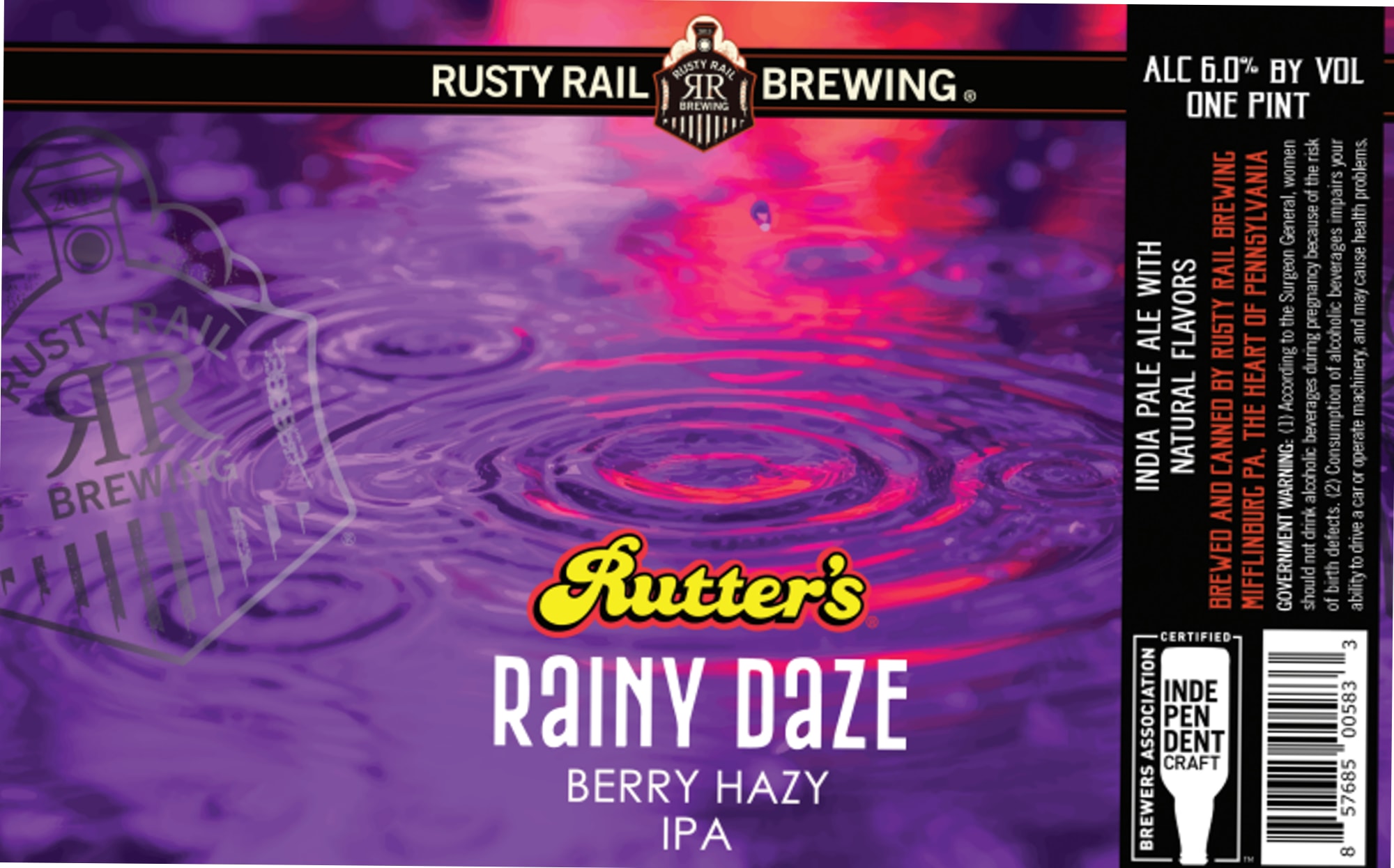 Rainy Daze by Rusty Rail Brewing - beer label