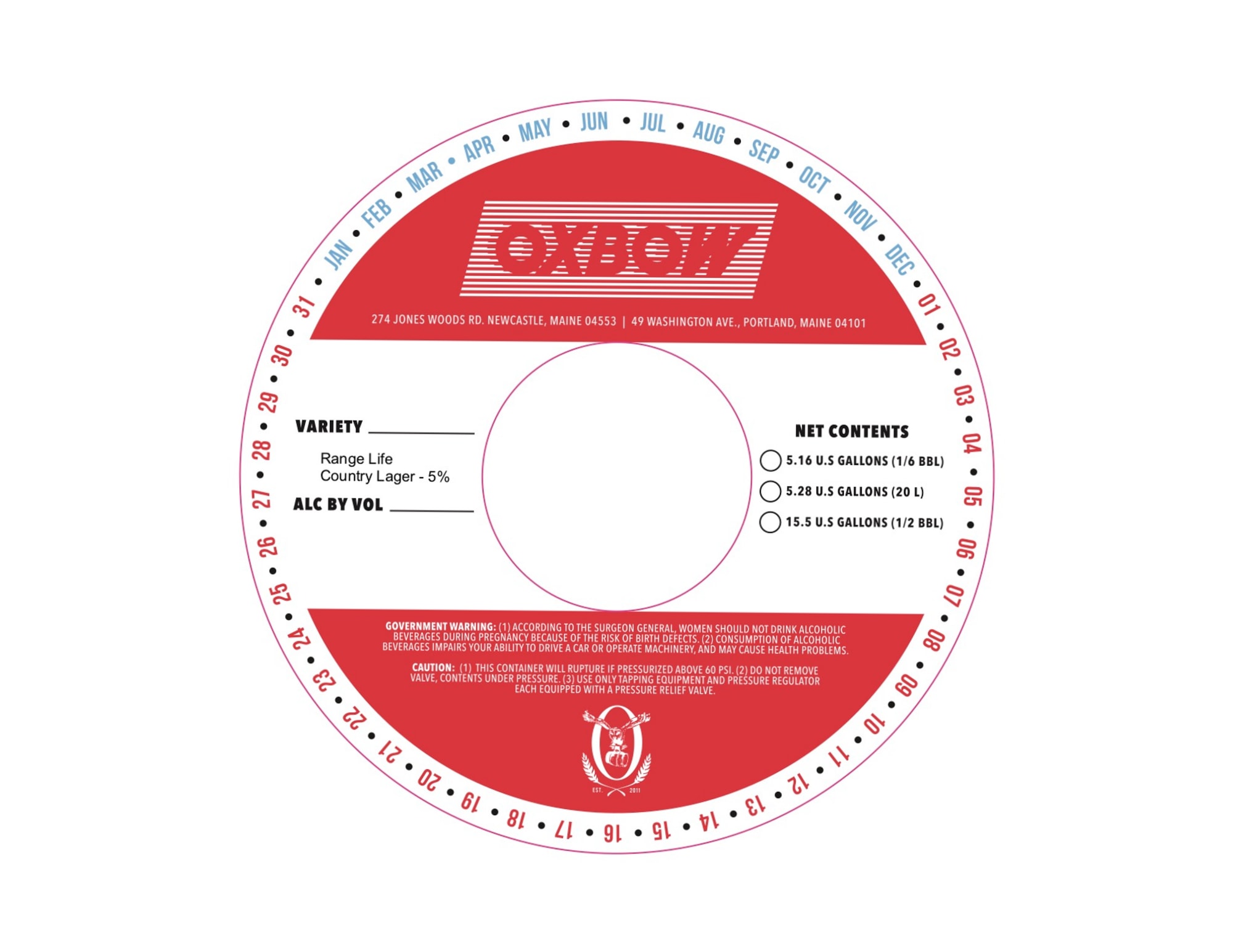 Range Life by Oxbow Brewing Company - beer label
