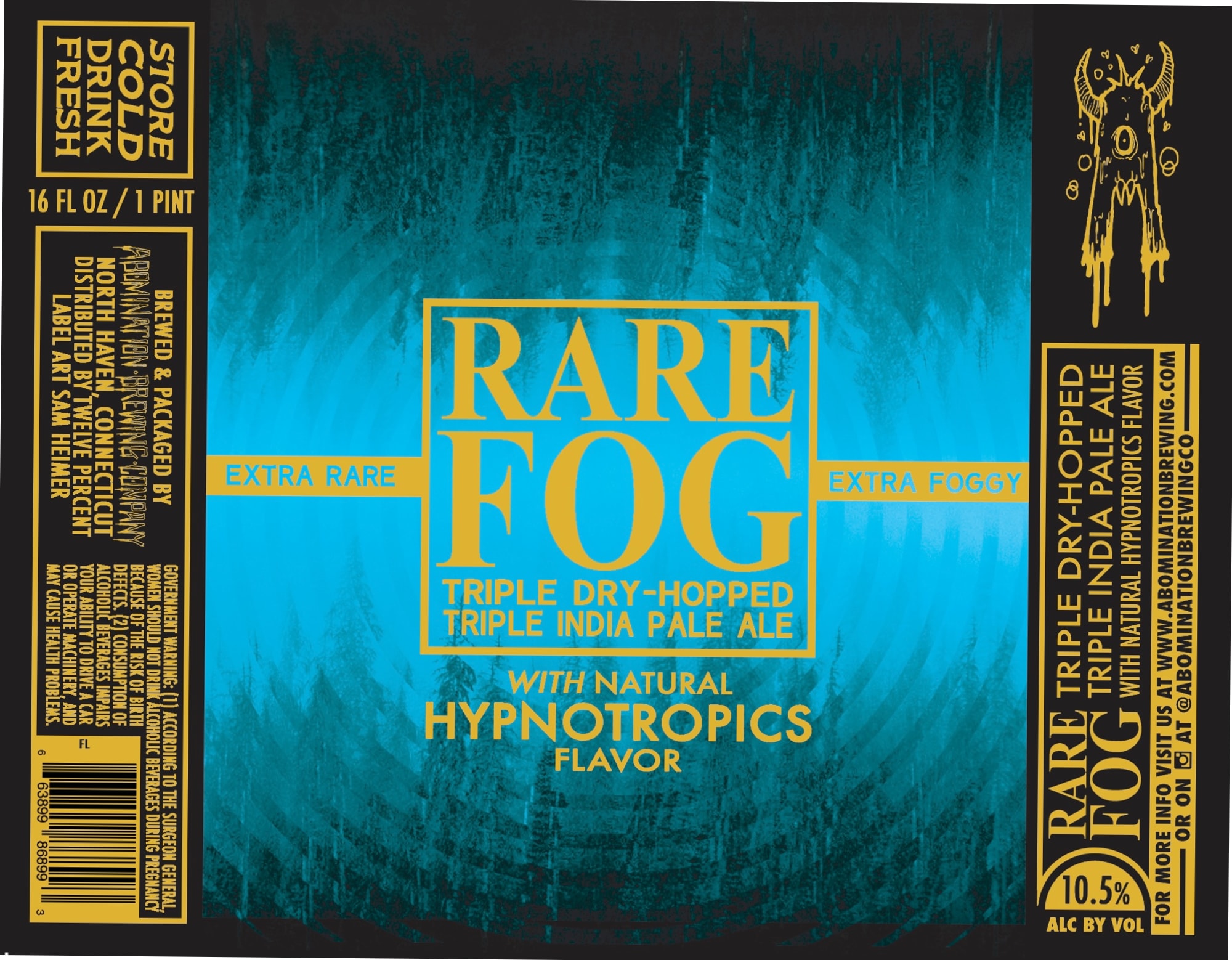 Rare Fog by Abomination Brewing Company - beer label