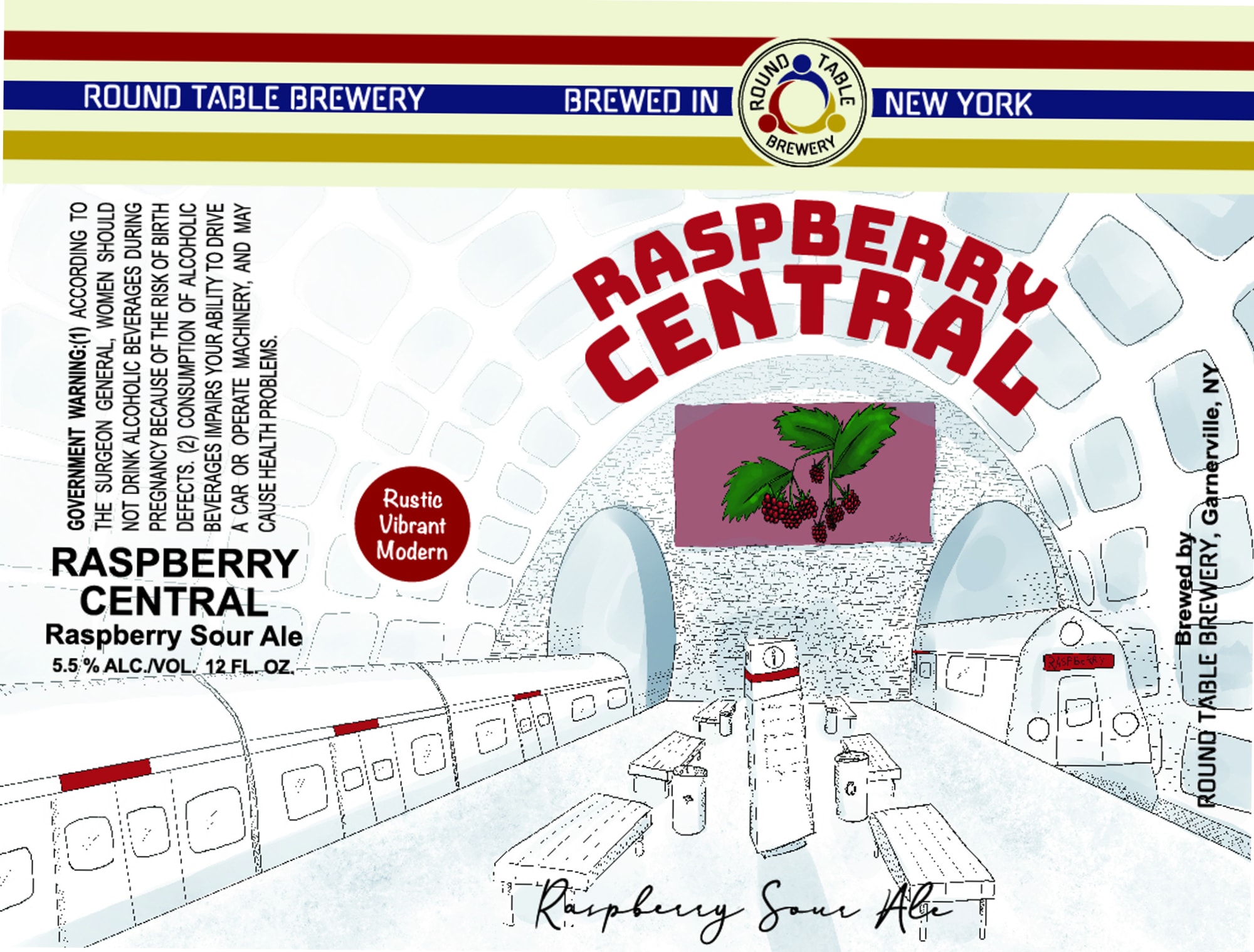 Raspberry Central by Round Table Brewery - beer label