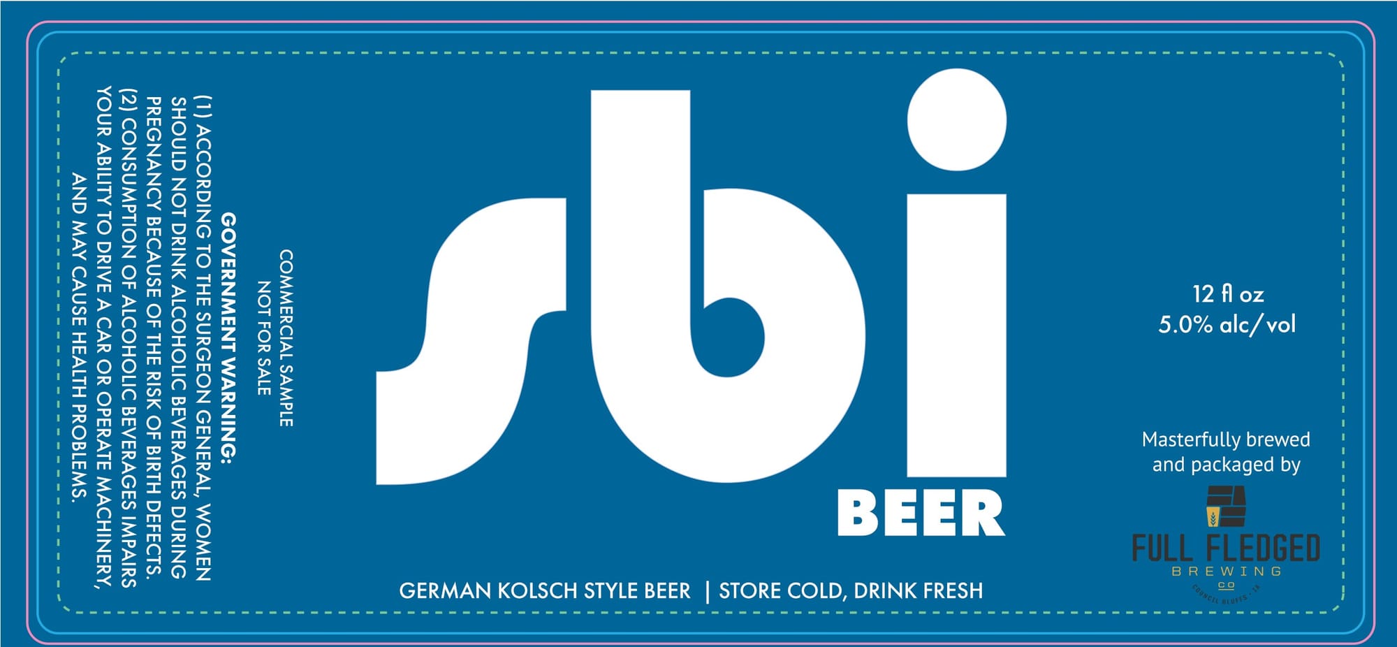 rbi by Full Fledged Brewing Co. - beer label