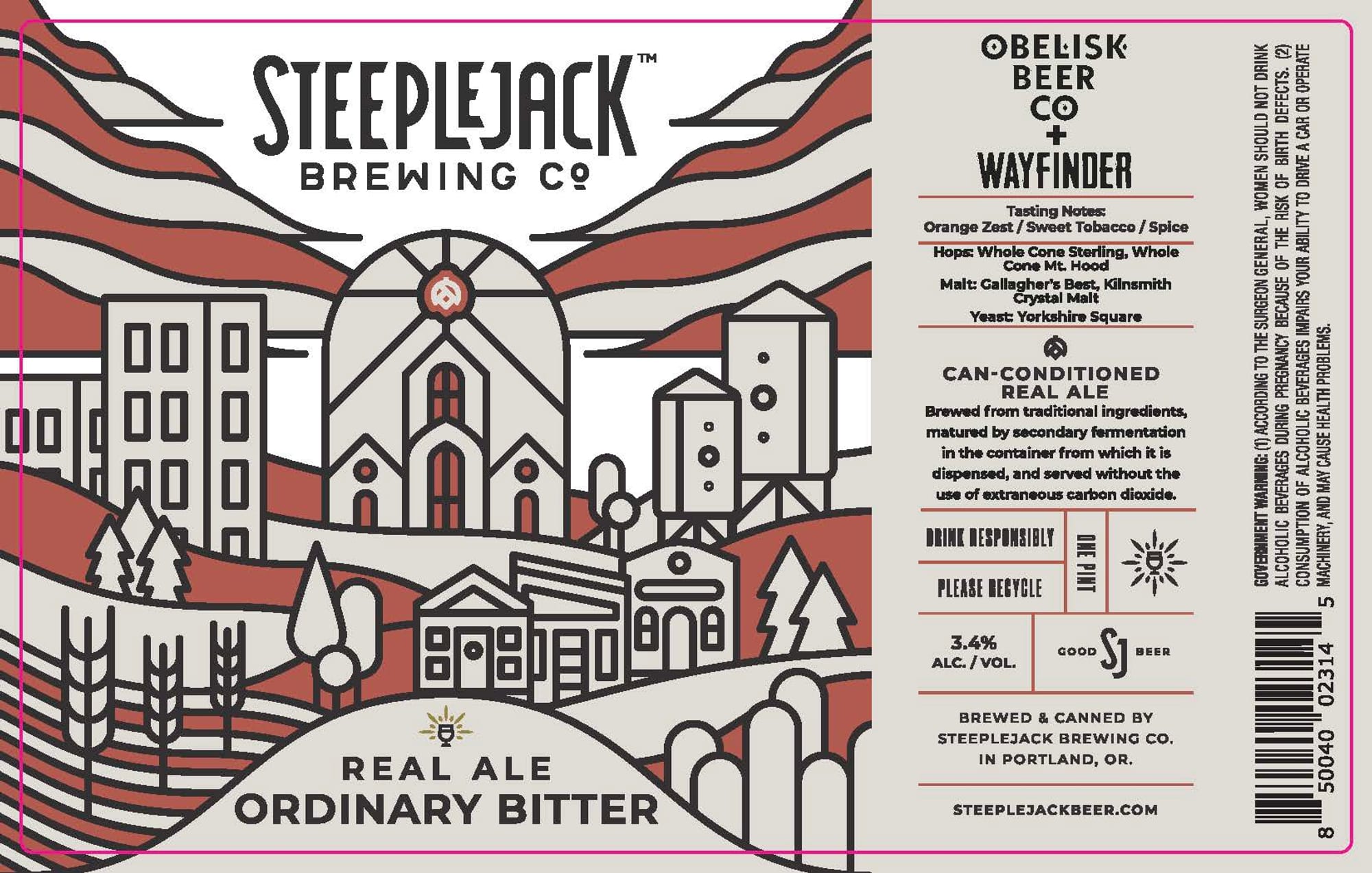 REAL ALE ORDINARY BITTER - beer label