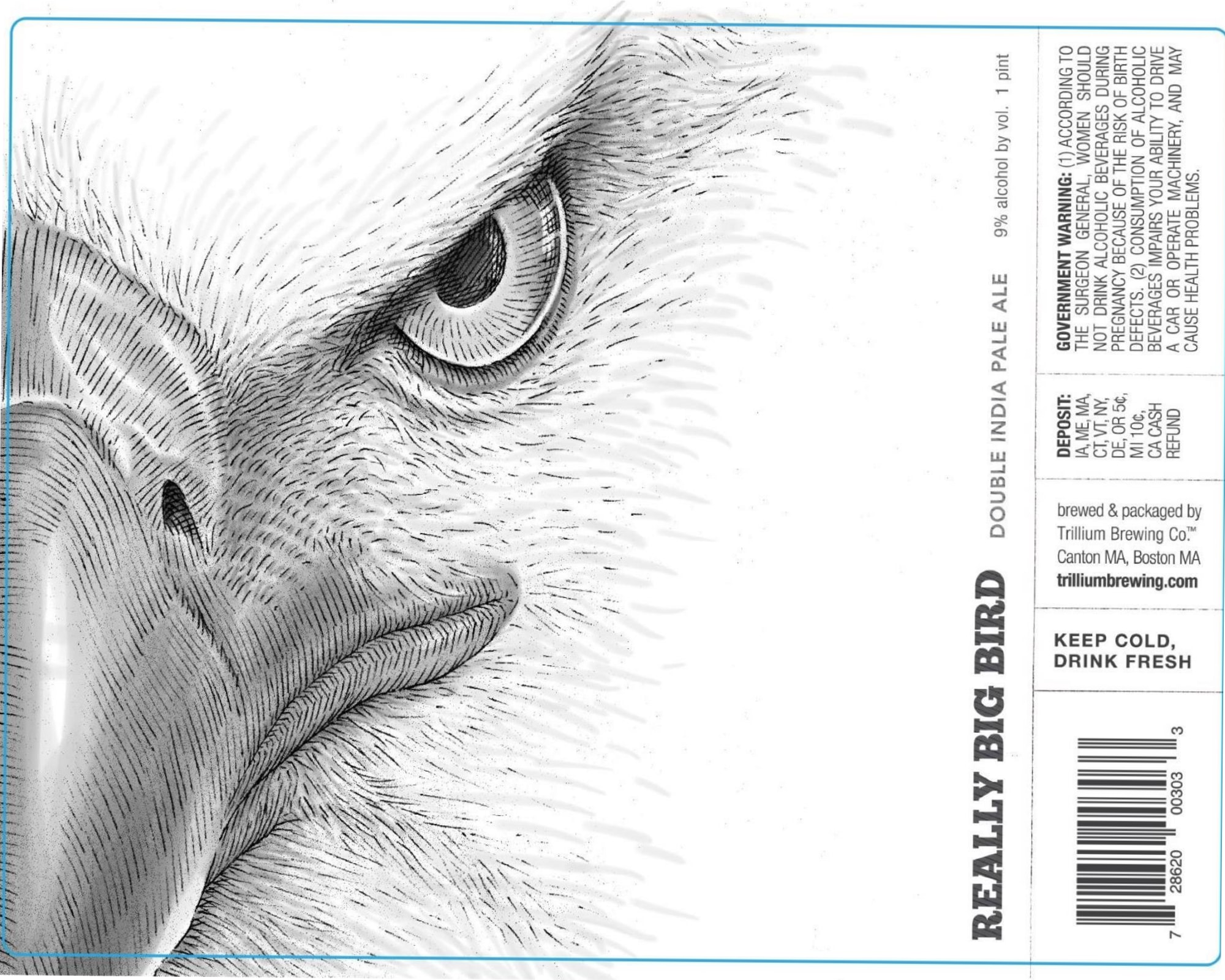 Really Big Bird by Trillium Brewing Company - beer label