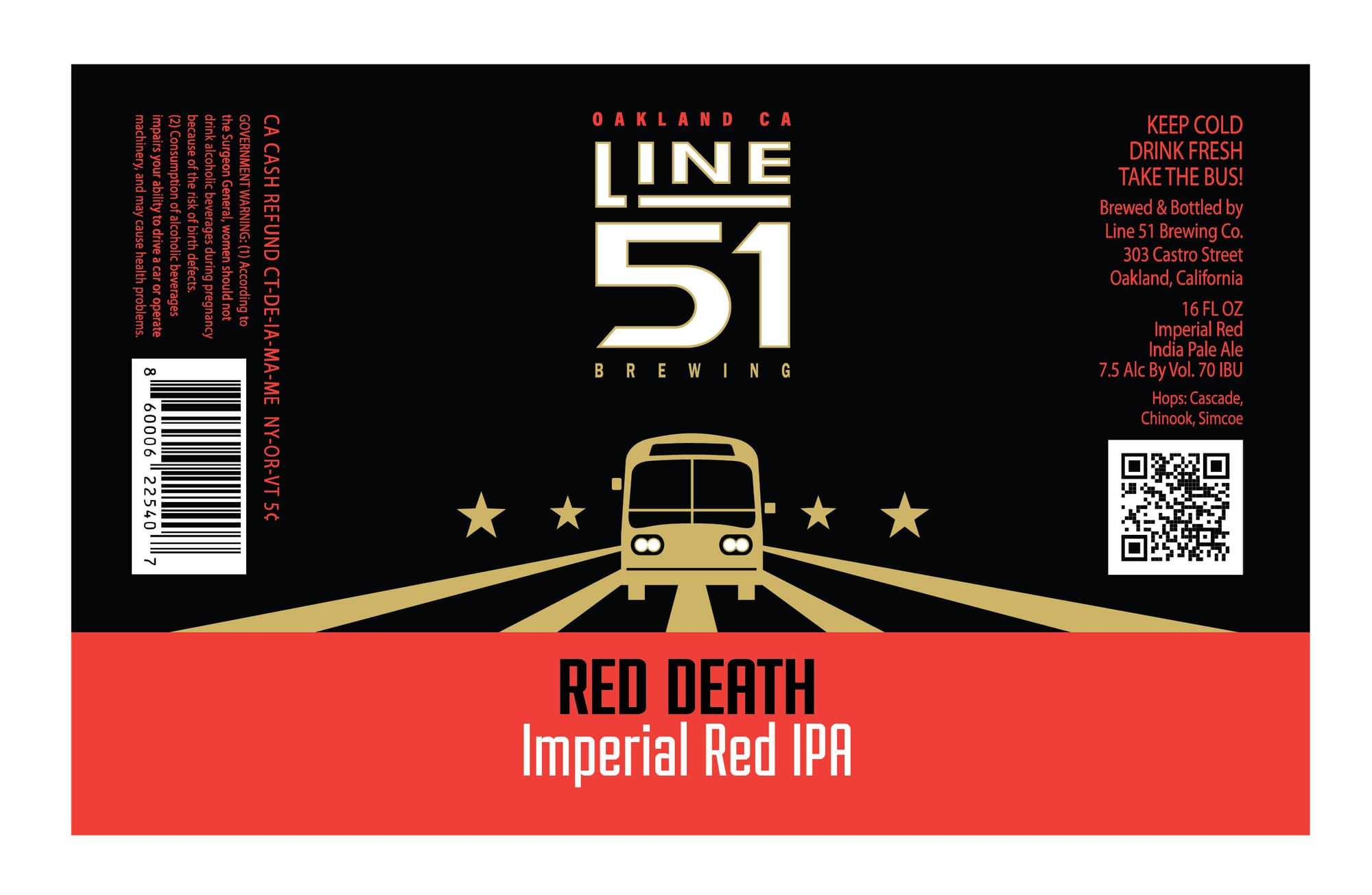 Red Death by Line 51 Brewing - beer label