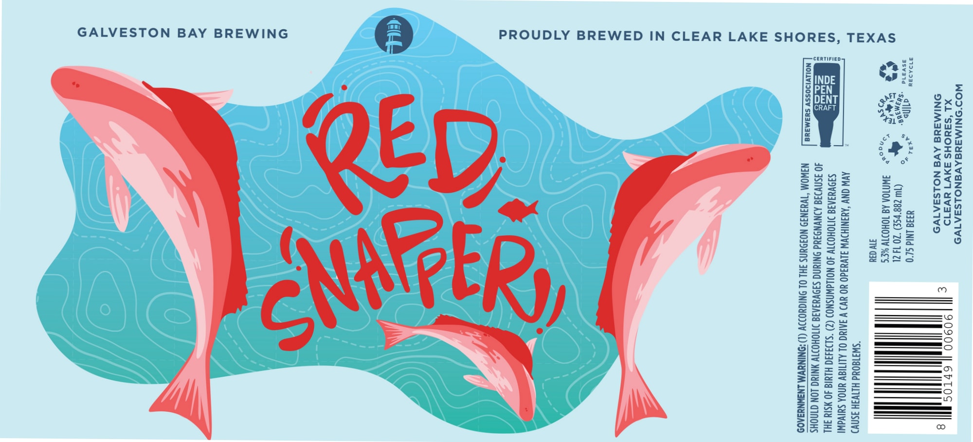 Red Snapper by Galveston Bay Brewing - beer label