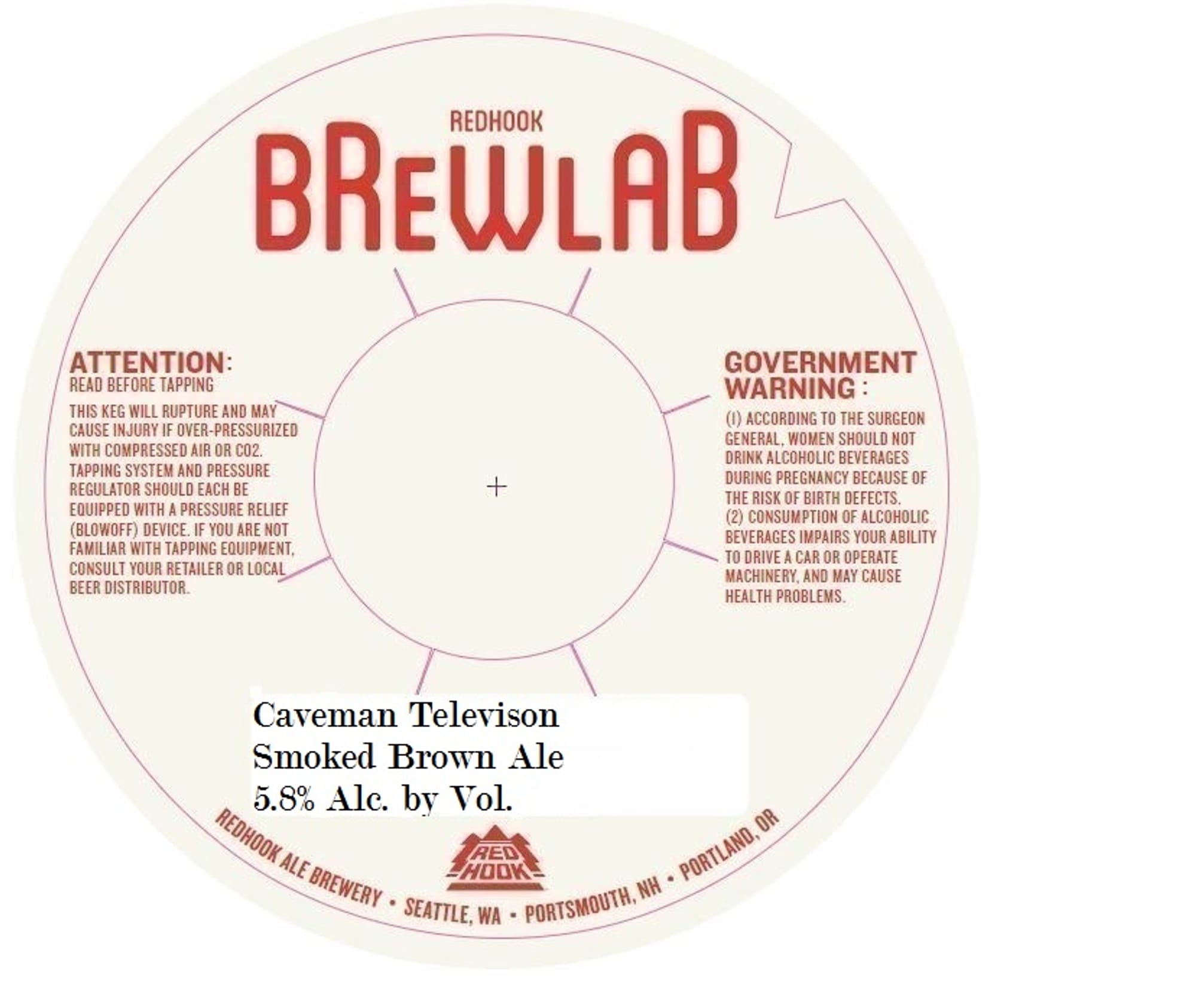 Caveman Television by Redhook Ale Brewery - beer label