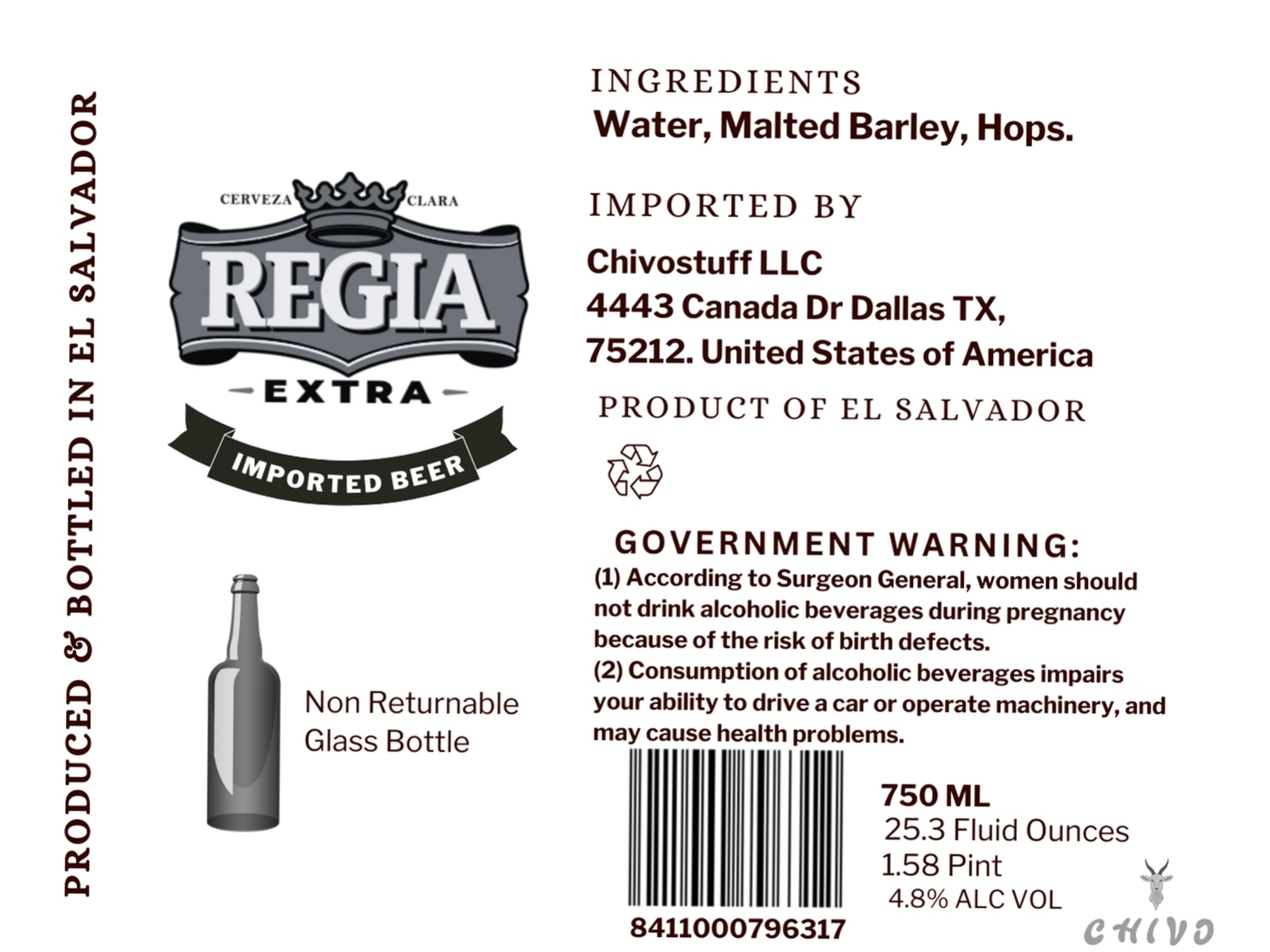 Regia Extra by Chivostuff LLC - beer label
