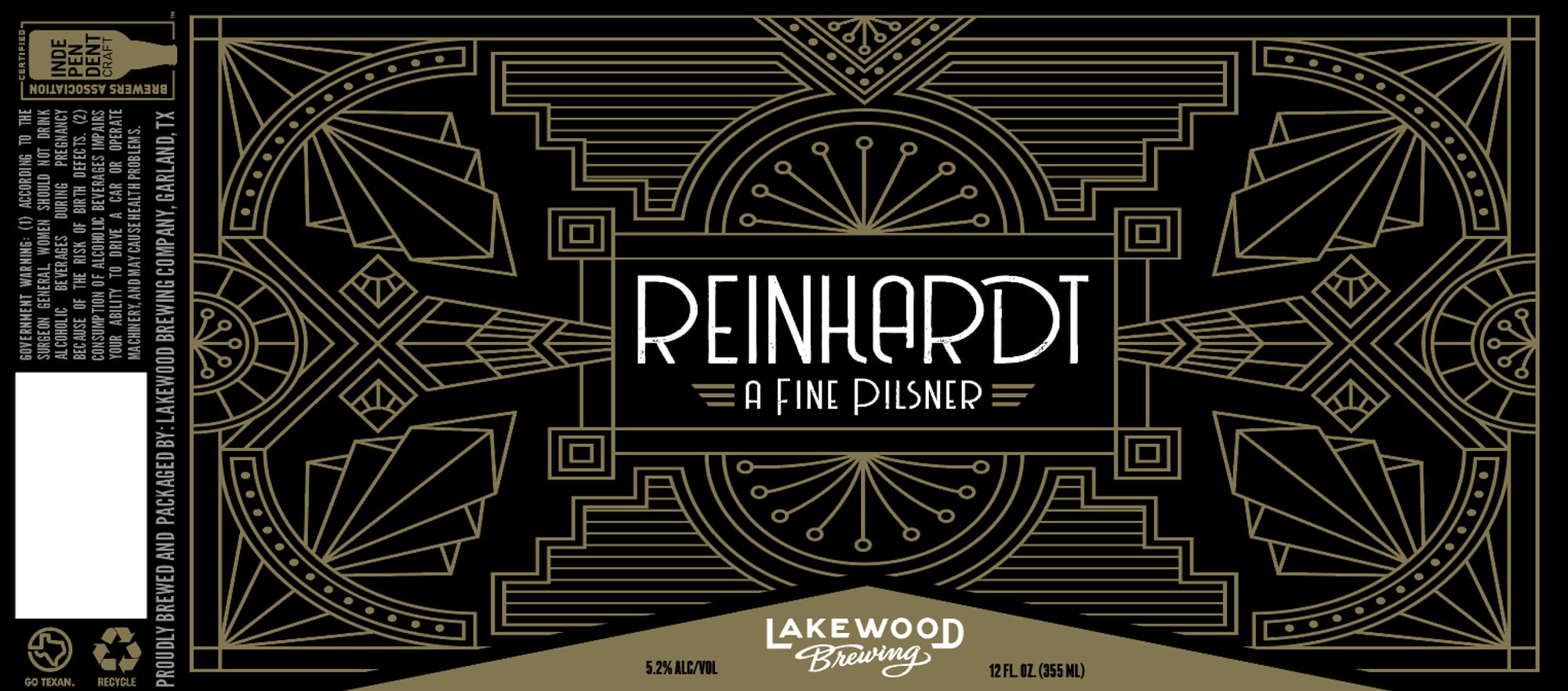 Reinhardt by Lakewood Brewing - beer label