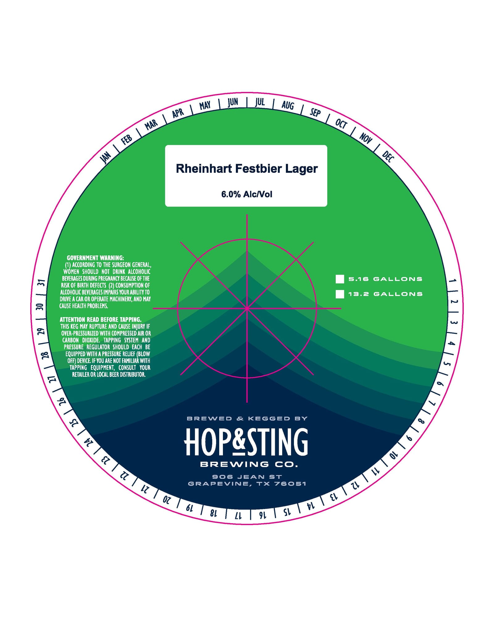 Reinhart Festbier Lager by Hop & Sting Brewing Co. - beer label