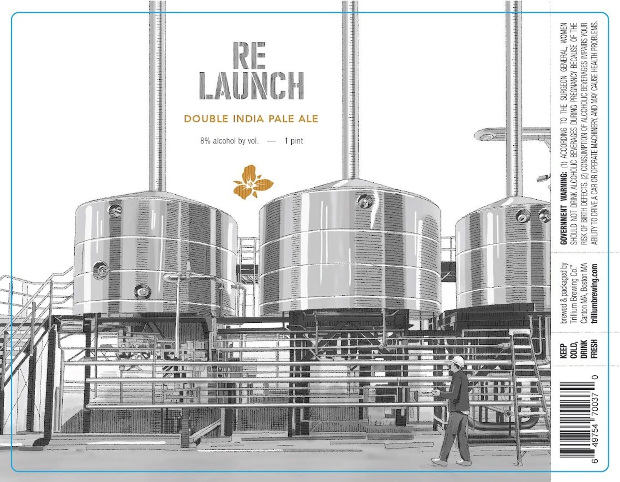 ReLaunch by Trillium Brewing Company - beer label