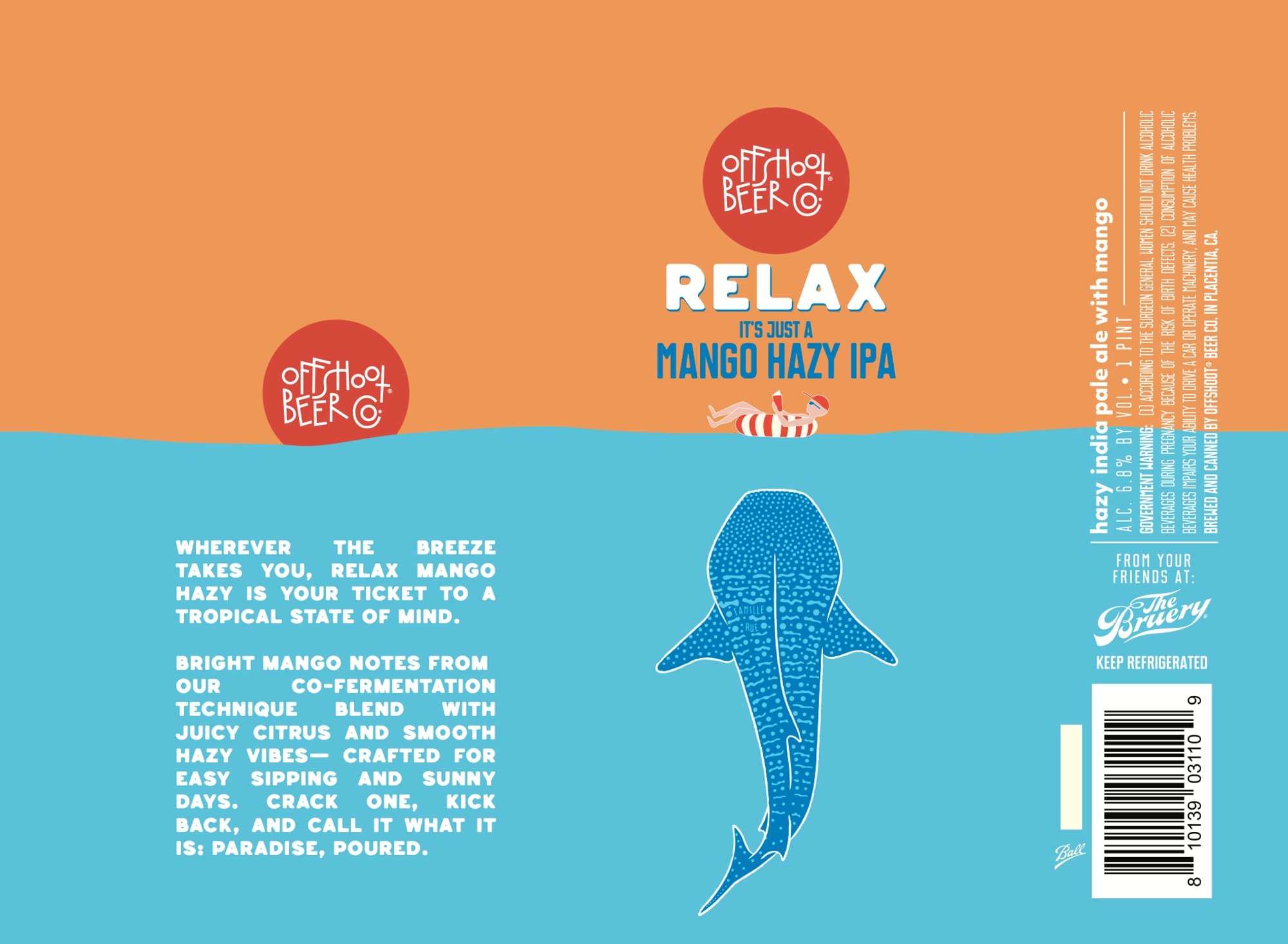 Relax by Offshoot Beer Co. - beer label