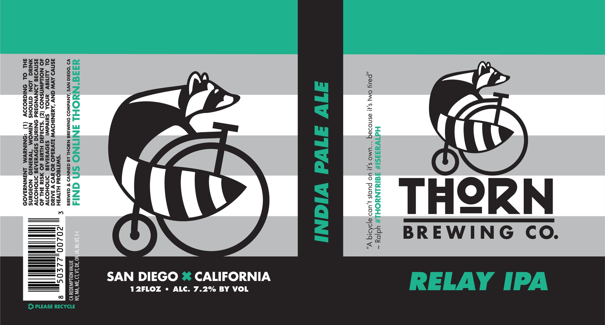 Relay IPA by Thorn Brewing Co. - beer label