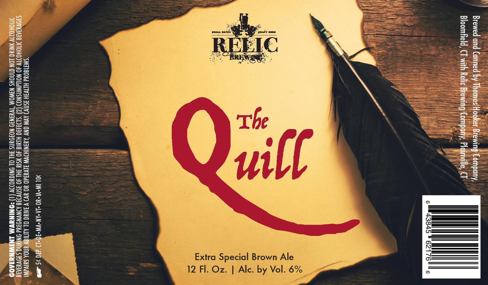 The Quill by Relic Brewing Company - beer label