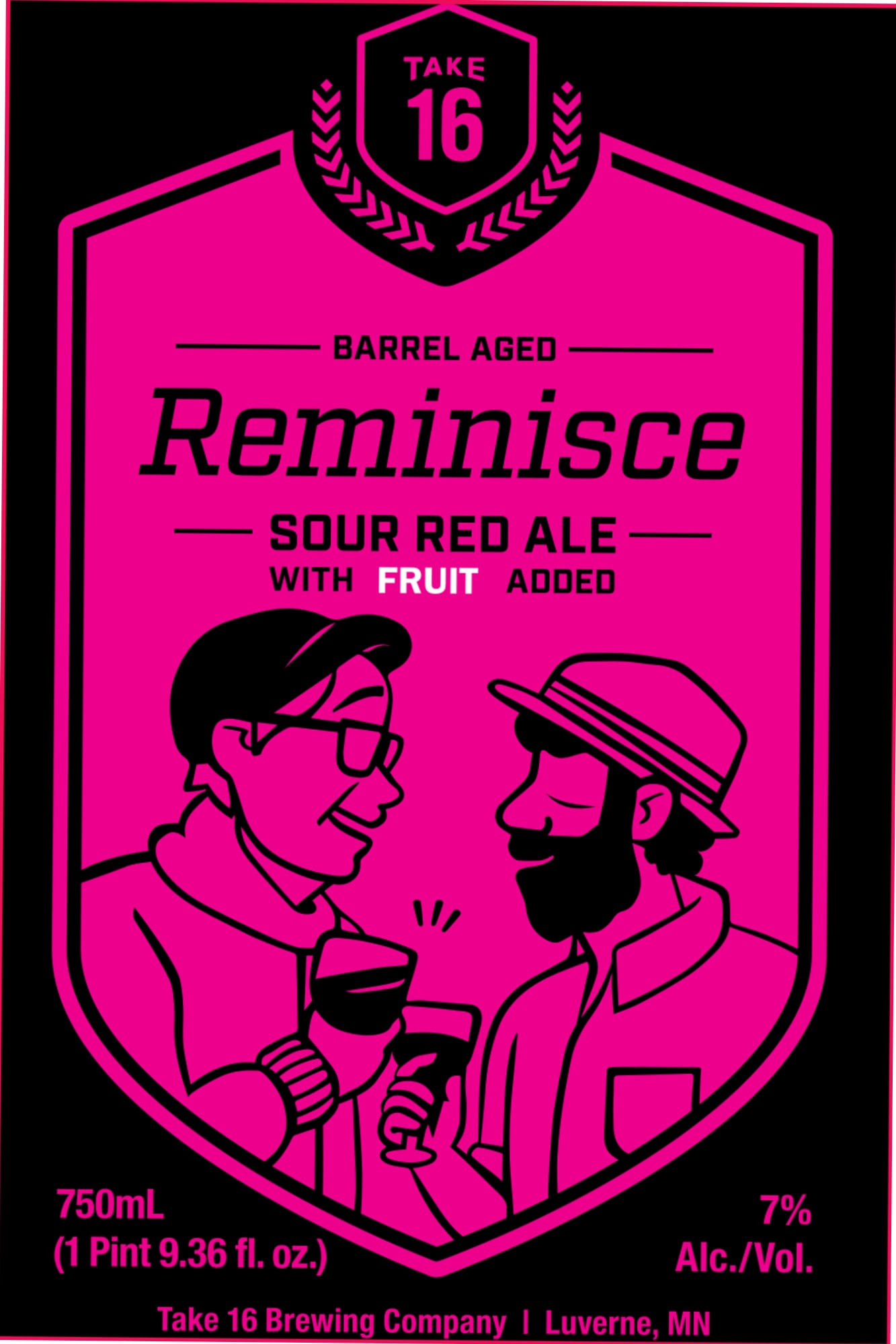 Reminisce by Take 16 Brewing Company - beer label