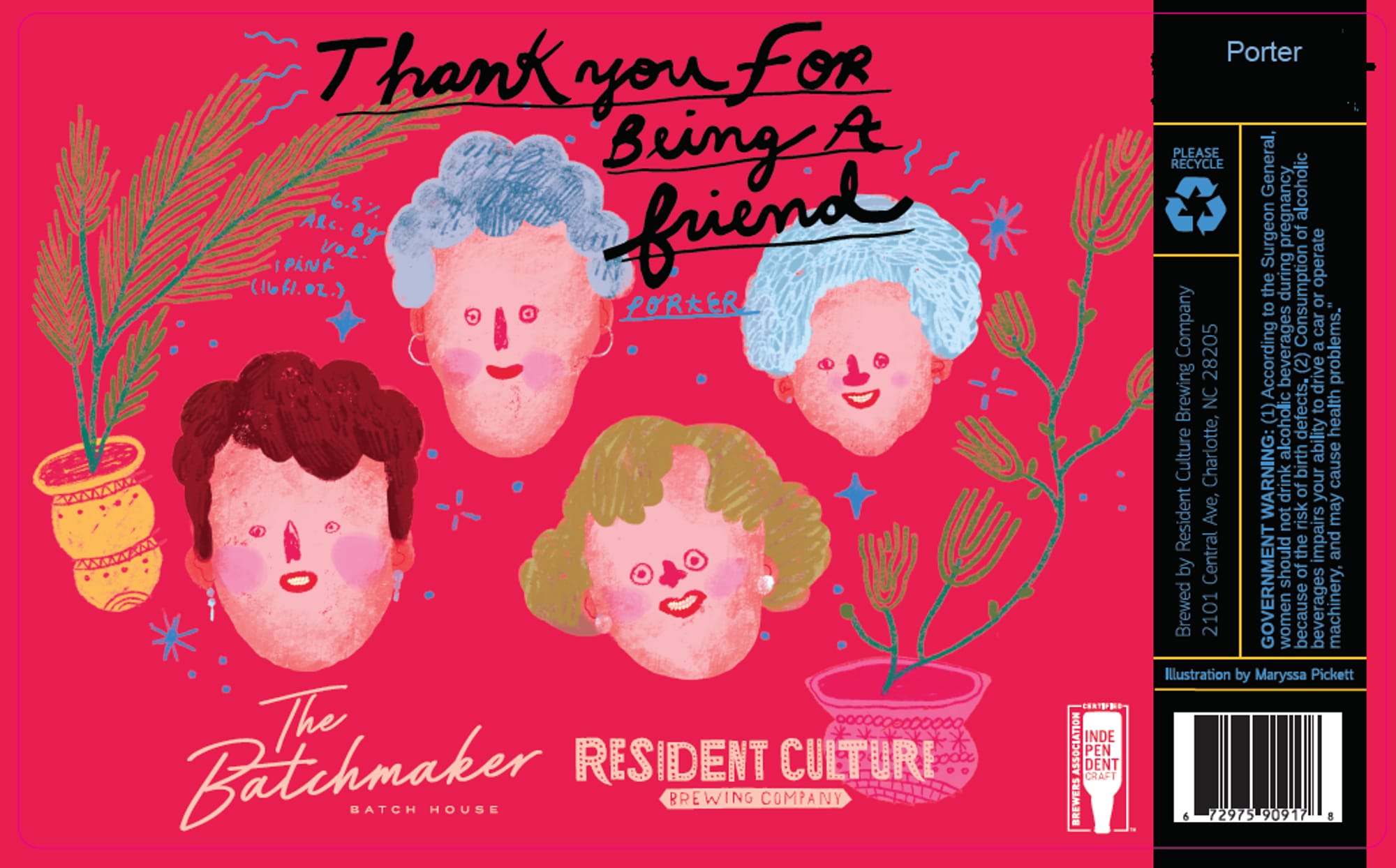 The Batchmaker Porter by Resident Culture Brewing Company - beer label