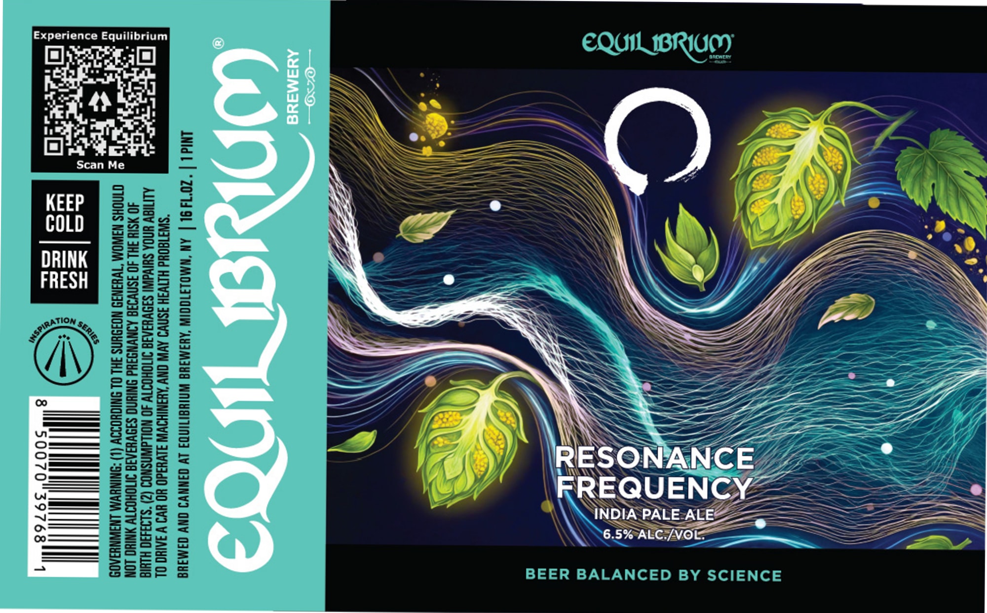 Resonance Frequency by Equilibrium Brewery - beer label
