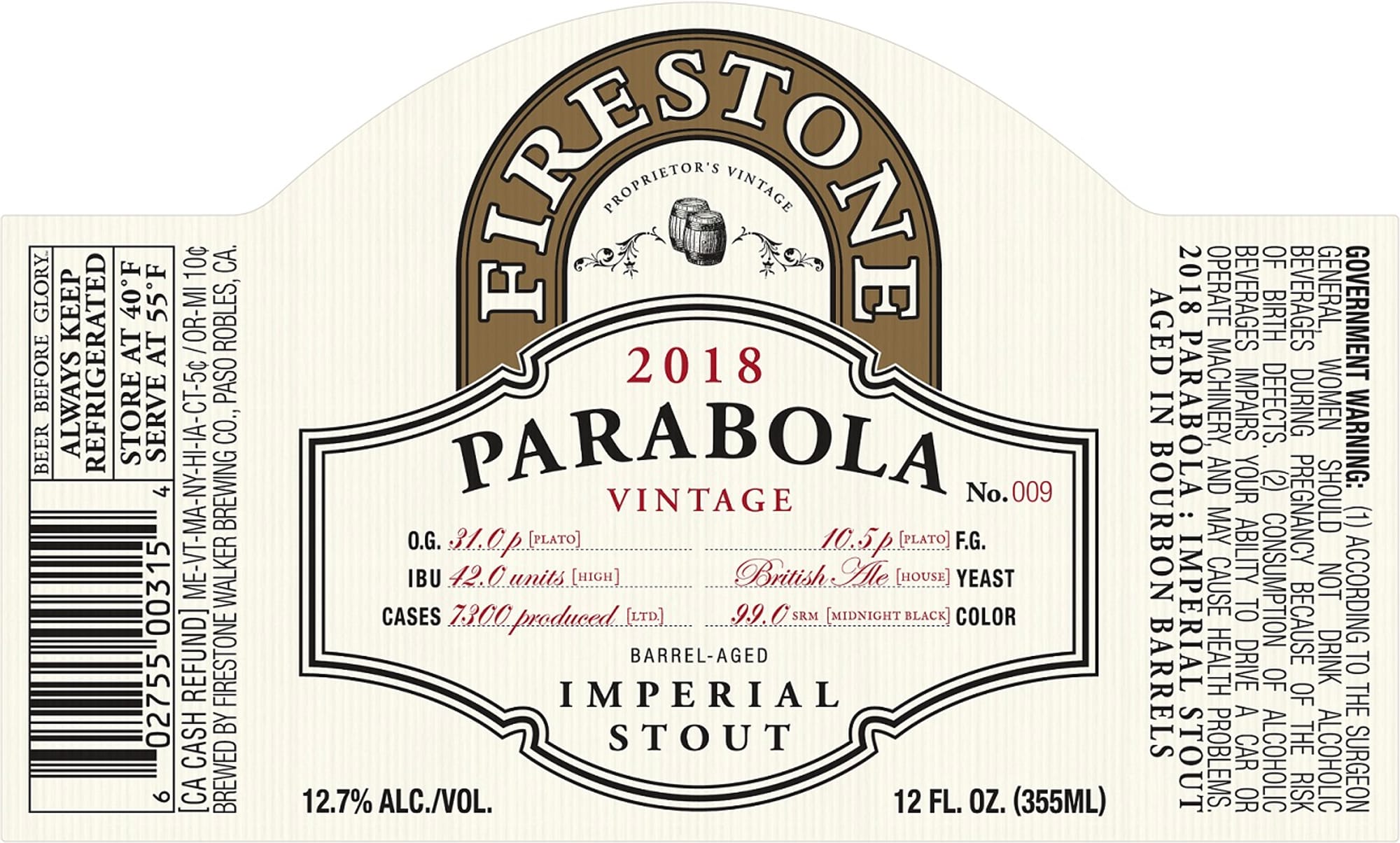 Parabola by Restoration Fermentations - beer label