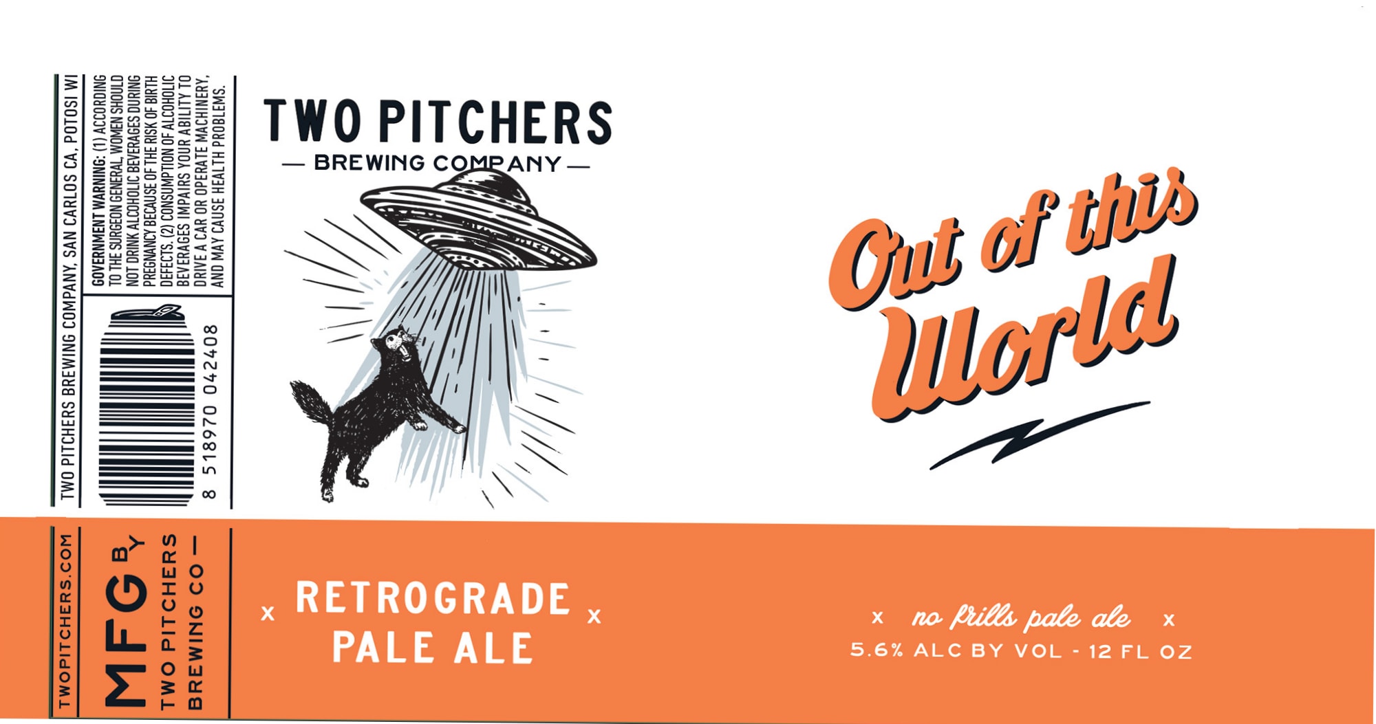 Retrograde by Two Pitchers Brewing Company - beer label