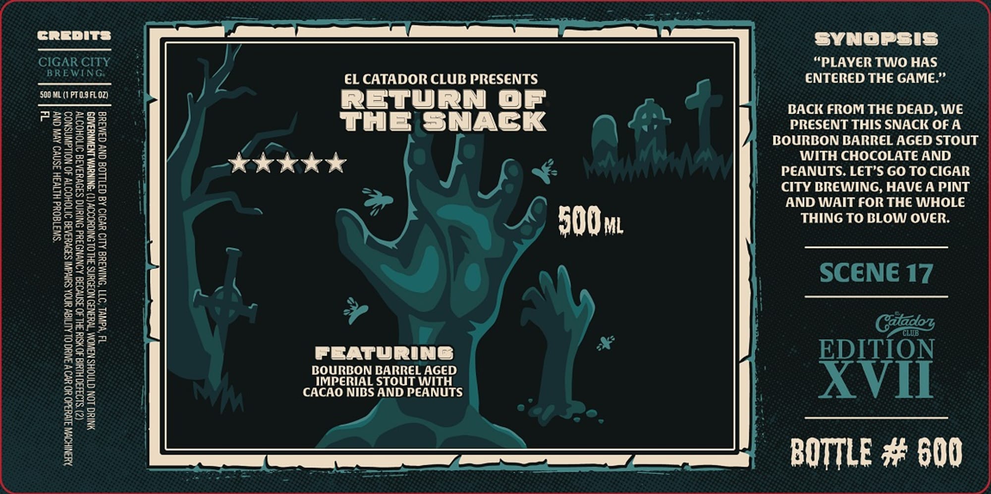 Return of the Snack by Cigar City Brewing - beer label