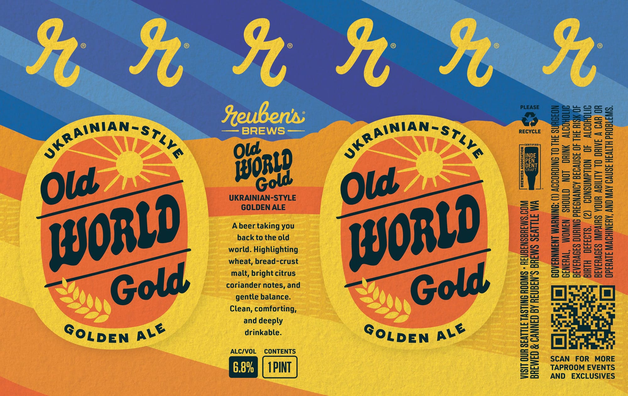 Ukrainian-Style Old World Gold by Reuben's Brews - beer label