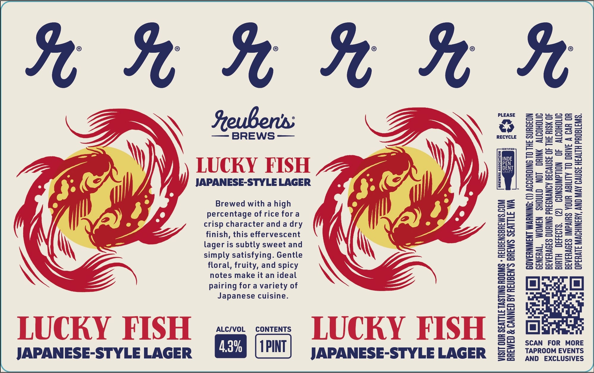 Lucky Fish by Reuben’s Brews - beer label