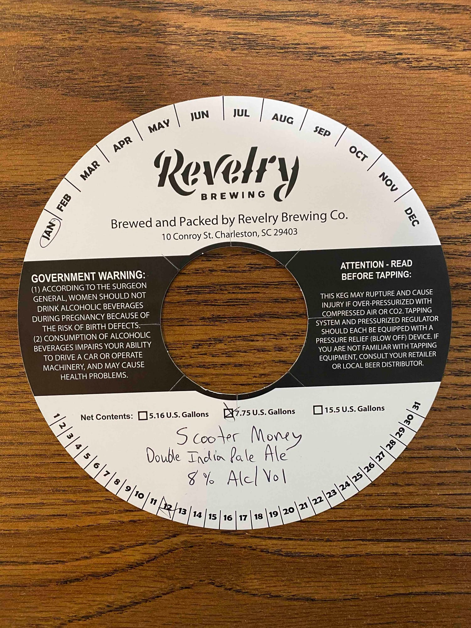 Scooter Money by Revelry Brewing - beer label