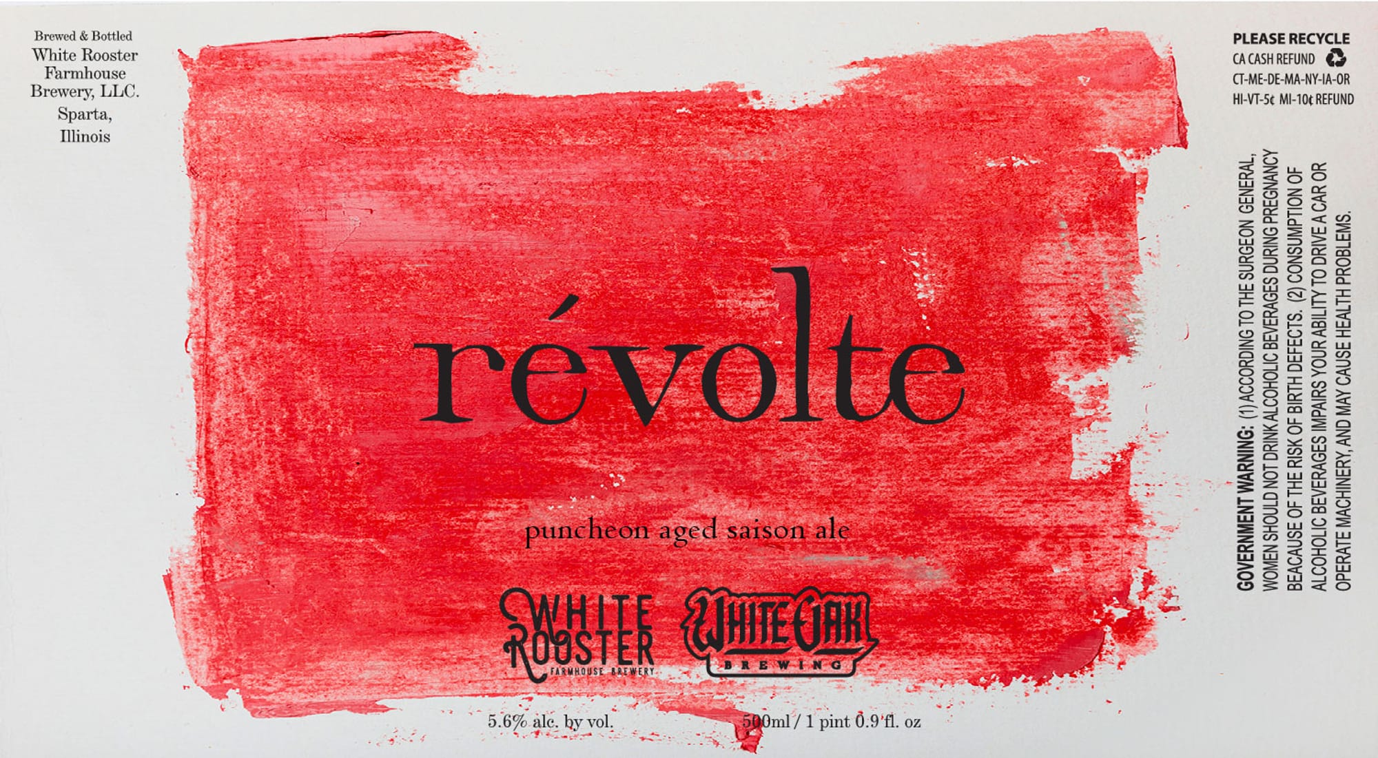 révolte by White Rooster Farmhouse Brewery - beer label