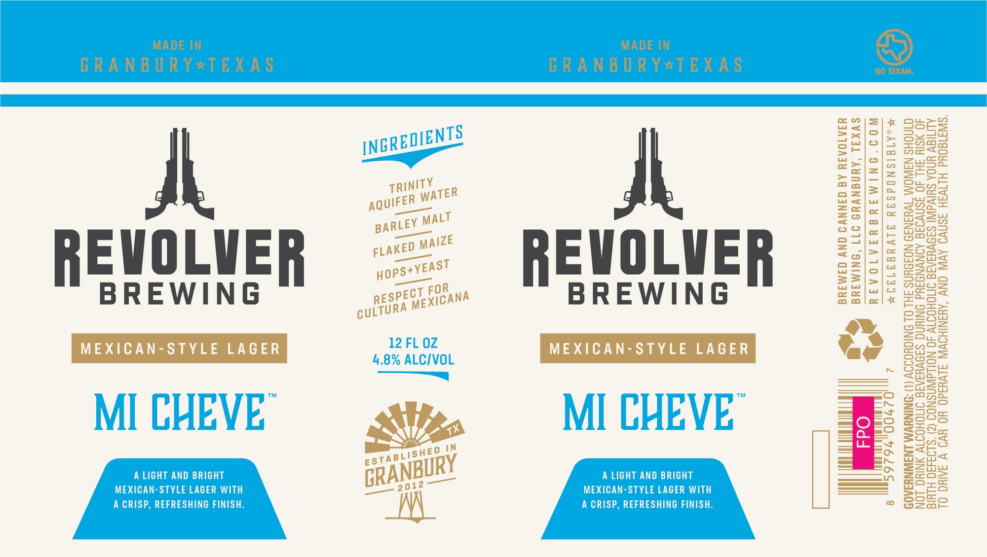 Mi Cheve by Revolver Brewing - beer label