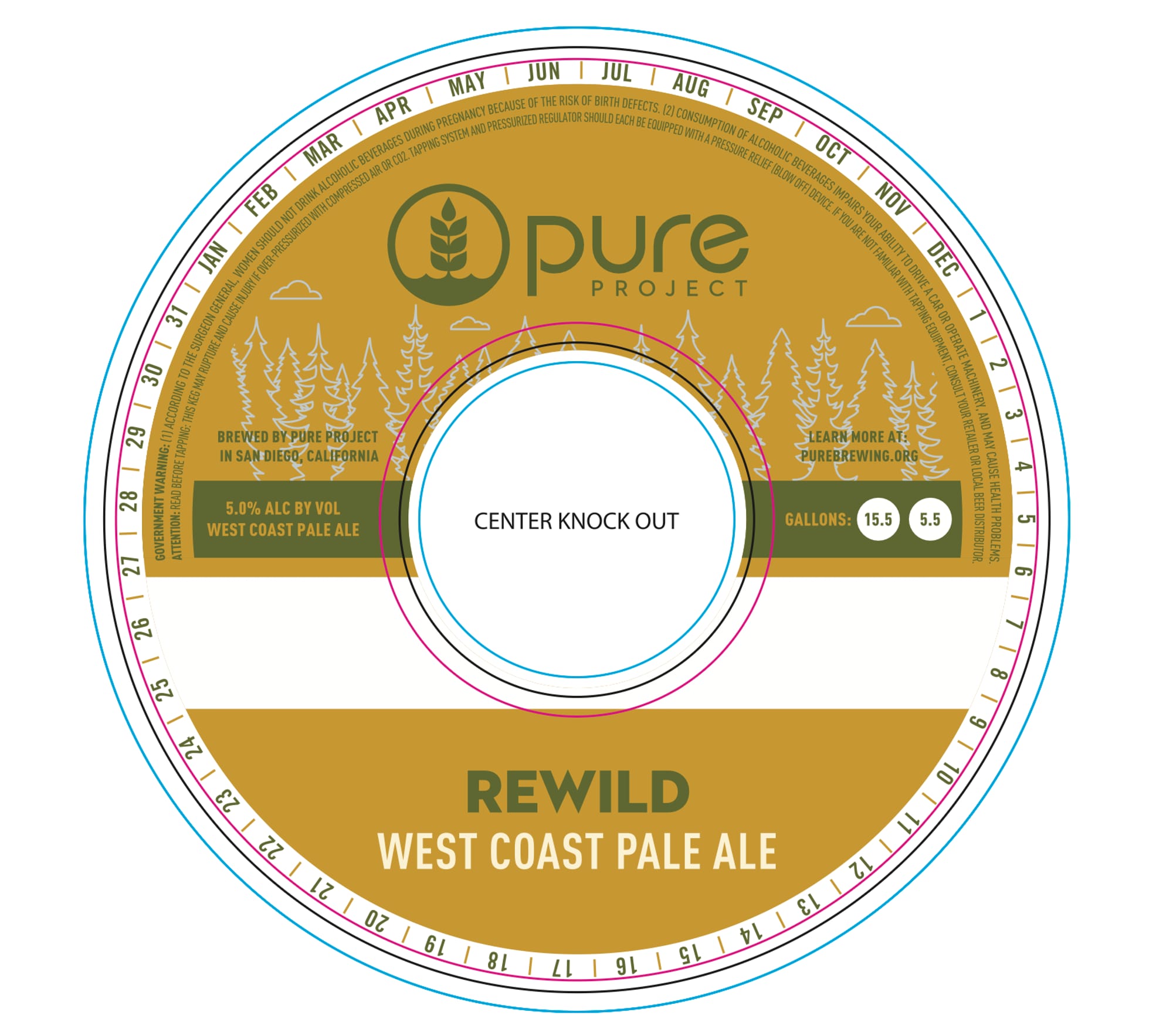 Rewild West Coast Pale Ale by Pure Project - beer label