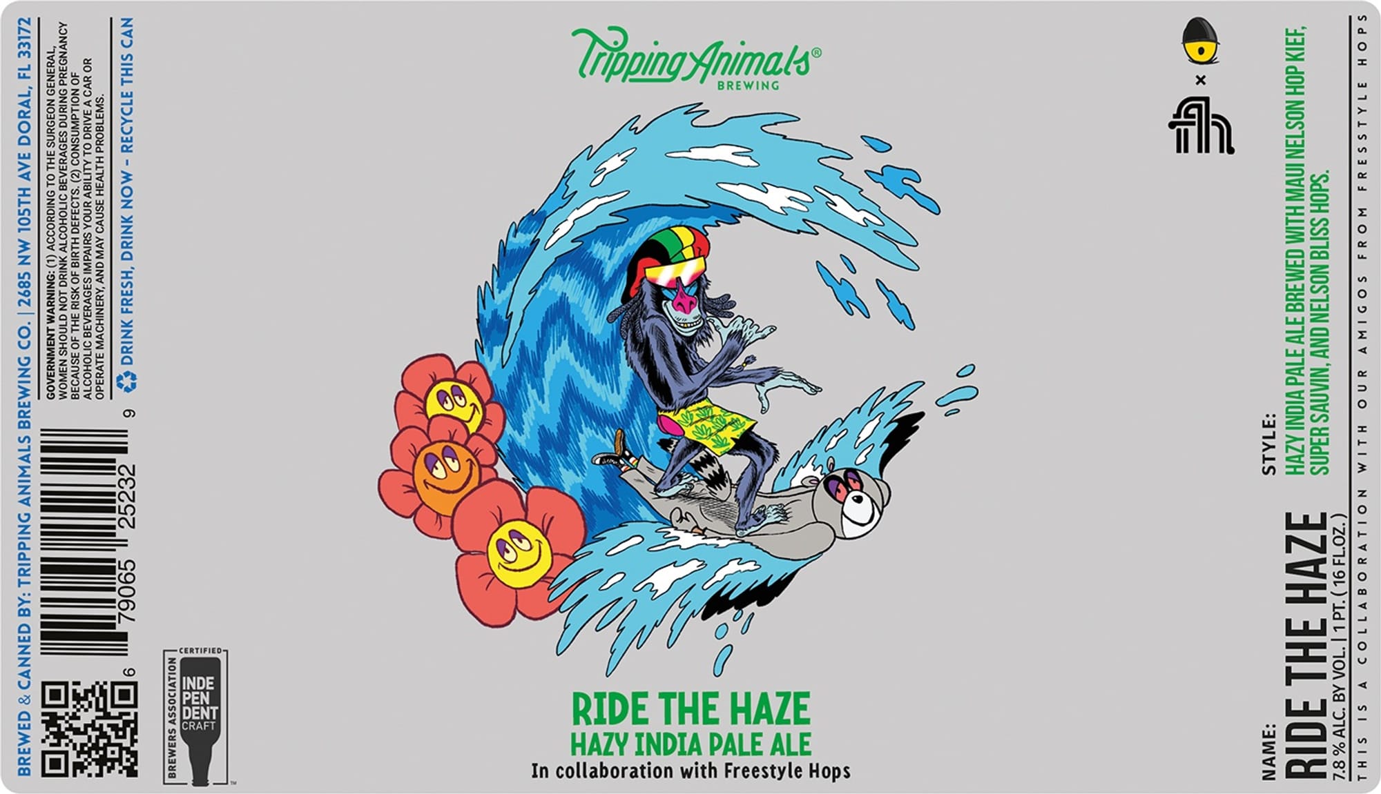 Ride the Haze by Tripping Animals Brewing - beer label